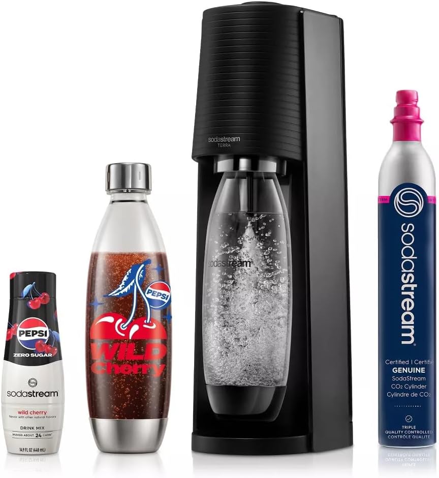 SodaStream Terra Wild Cherry Pepsi Soda Maker Starter Kit