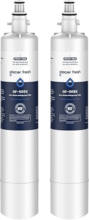 GLACIER FRESH Replacement for RPWFE, RPWF (Built-in CHIP) Refrigerator Water Filter, Compatible with GFE28GYNFS, GFE28GELDS, PFE28KELDS, PFE28KYNFS, GFD28GELDS, PWE23KELDS, PWE23KMKES, 2 Pack