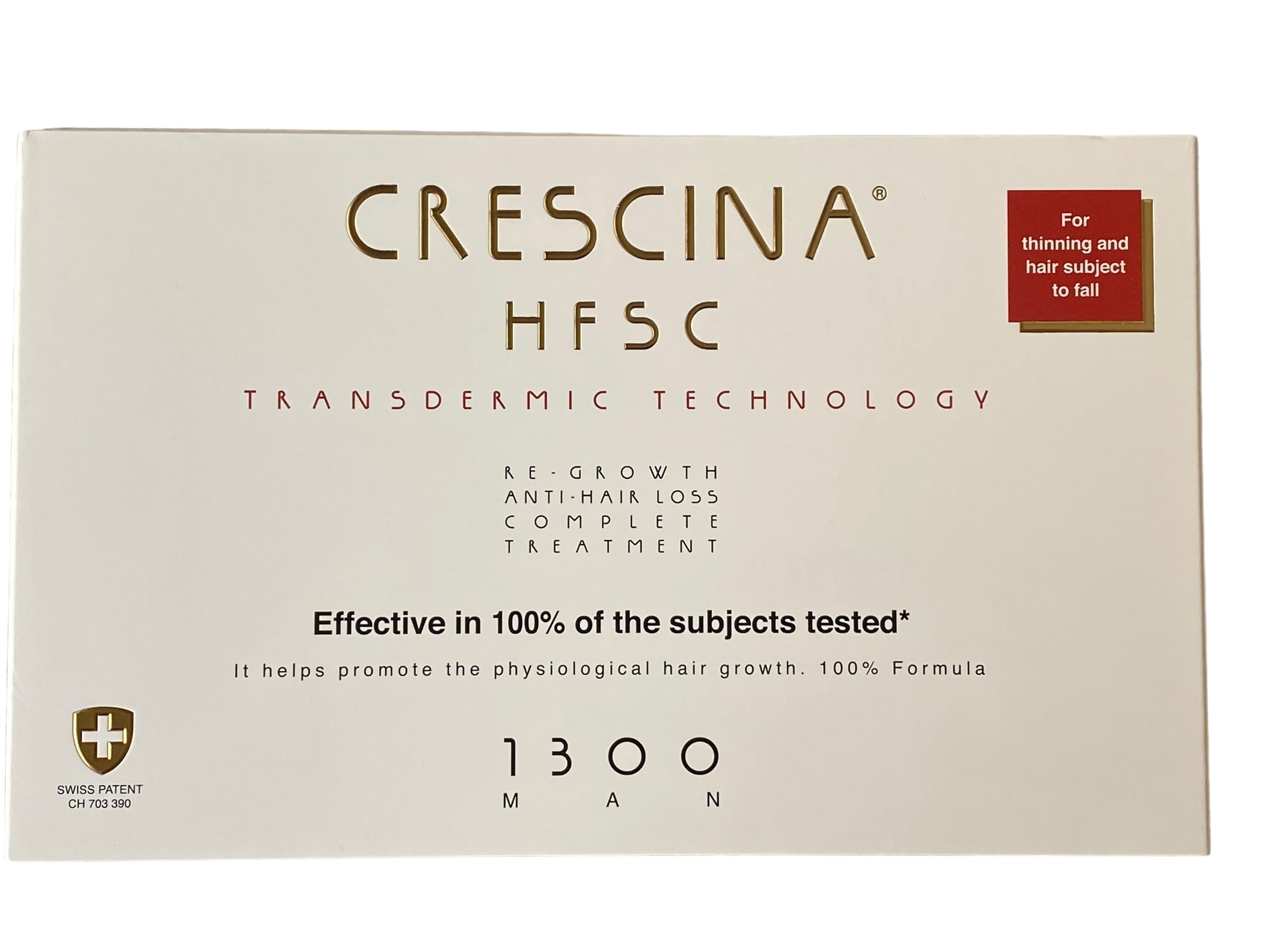 CrescinaHFSC 100% 1300 Man Complete Treatment 10+10 Ampoules