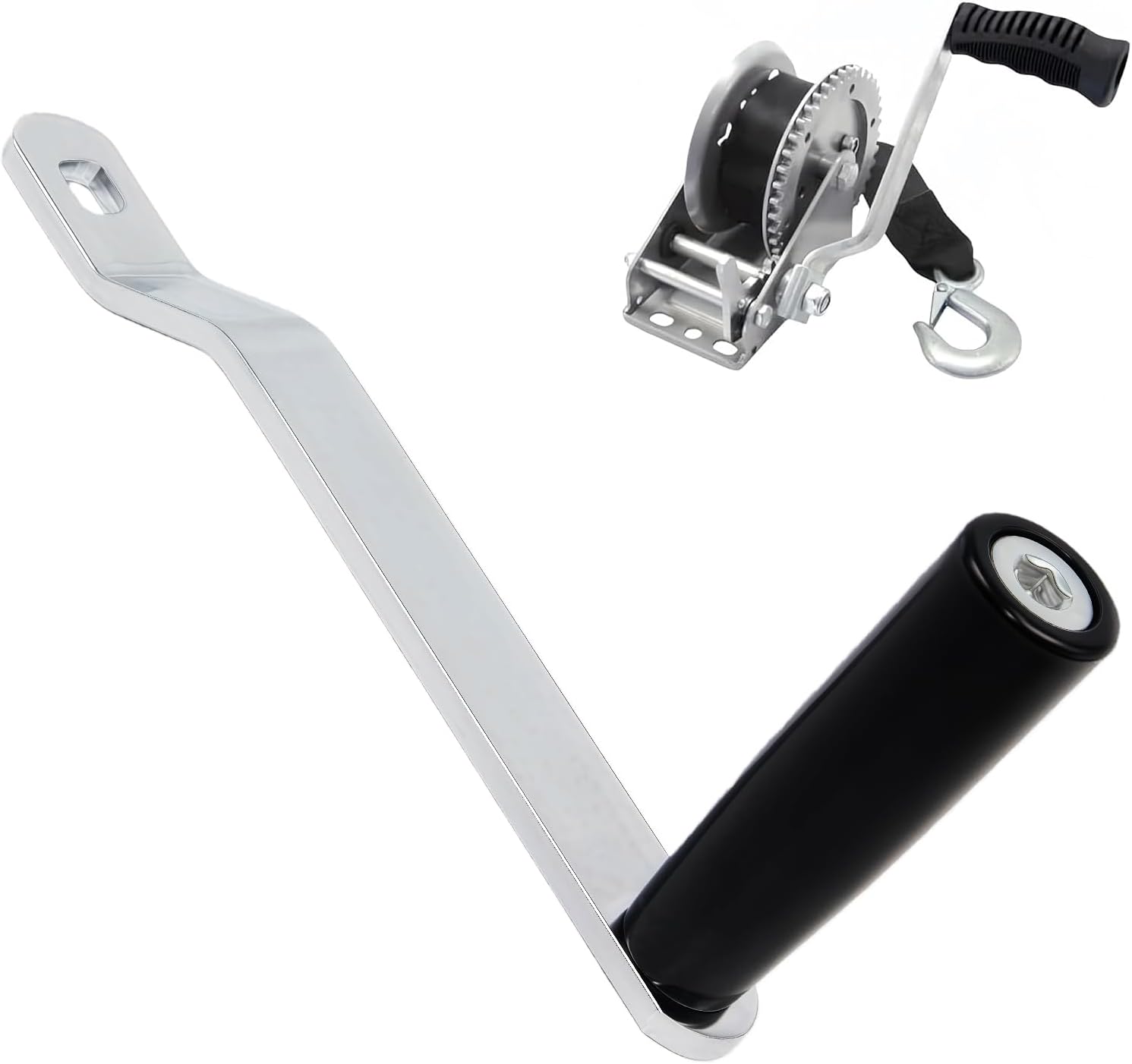 Replacement Winch Handle,Crank Handle Ergonomic Winch Handle Crank Comfortable Grip,Replacement Accessory Fit for Trailer Marine Sailboat