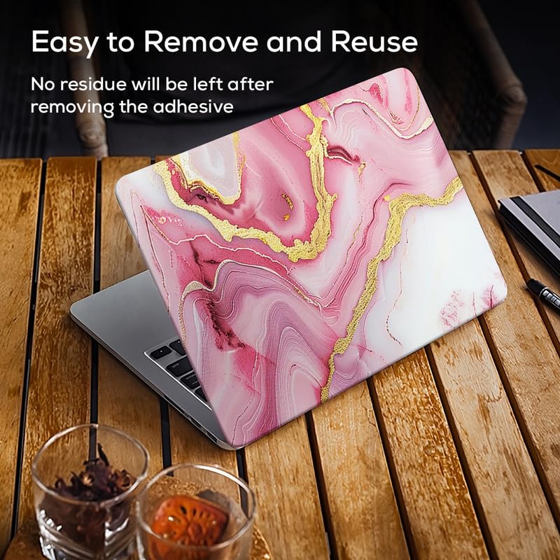 Image of Marbel D26 Top+Wrist Pad Vinyl Laptop Skin /Sticker /Cover for 15 to 15.6 Inches Laptops Laminated-Removable-HD Quality Compatible for Hp-Dell-Sony-Lenovo-Asus etc.(15x10 Inches)