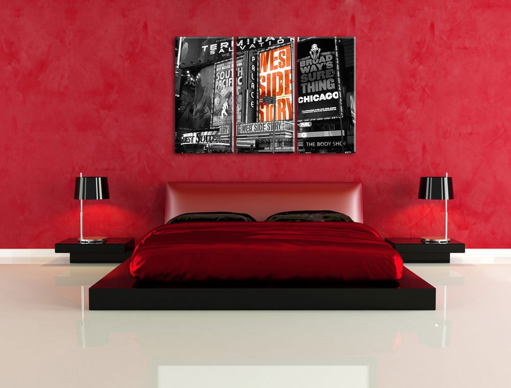 Pixxprint Programma della Famosa Broadway Stampa su Tela 3 Parti Artistica murale