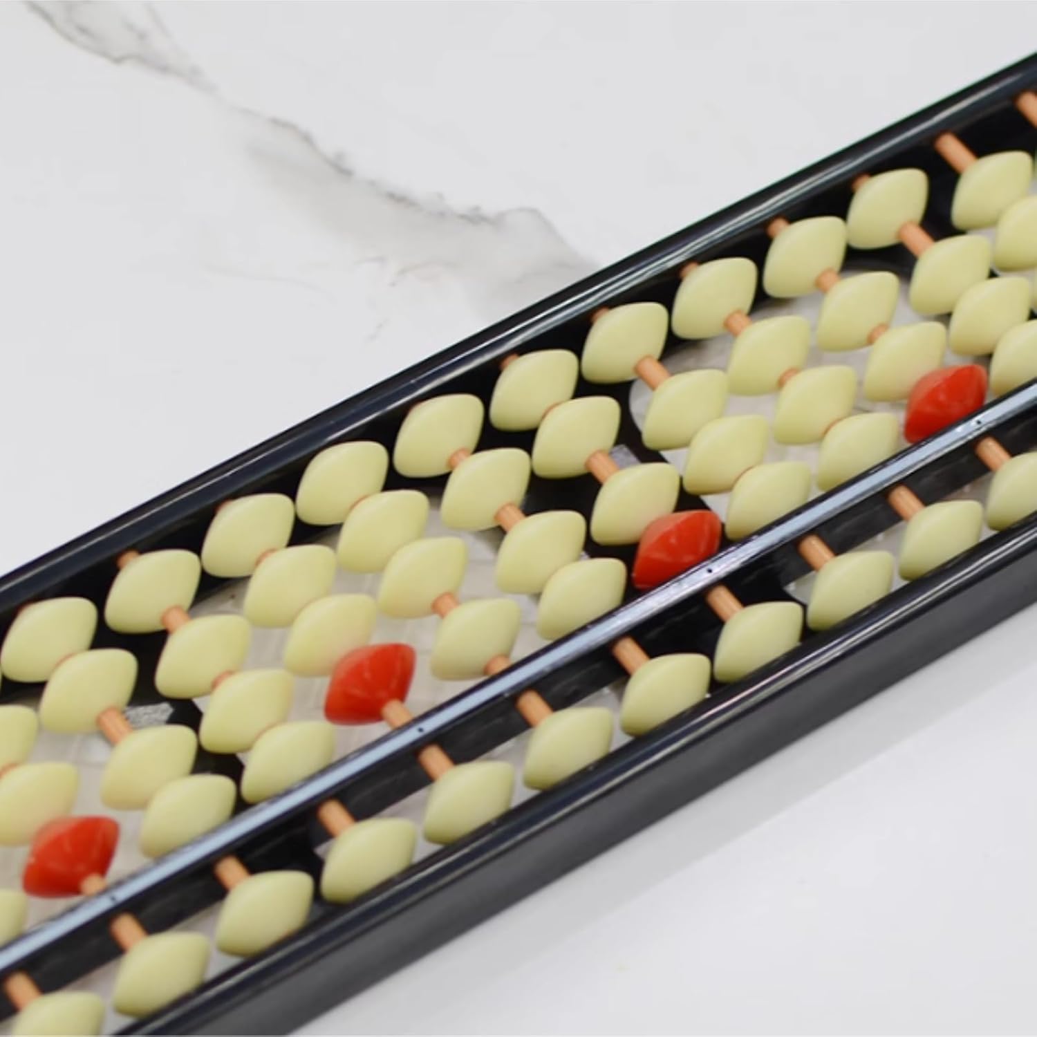 Counting Frame, Vintage Abacus 17 Column Plastic Chinese Japanese Calculator Counting Tool Educational School Office Learning Mathematics Abacus