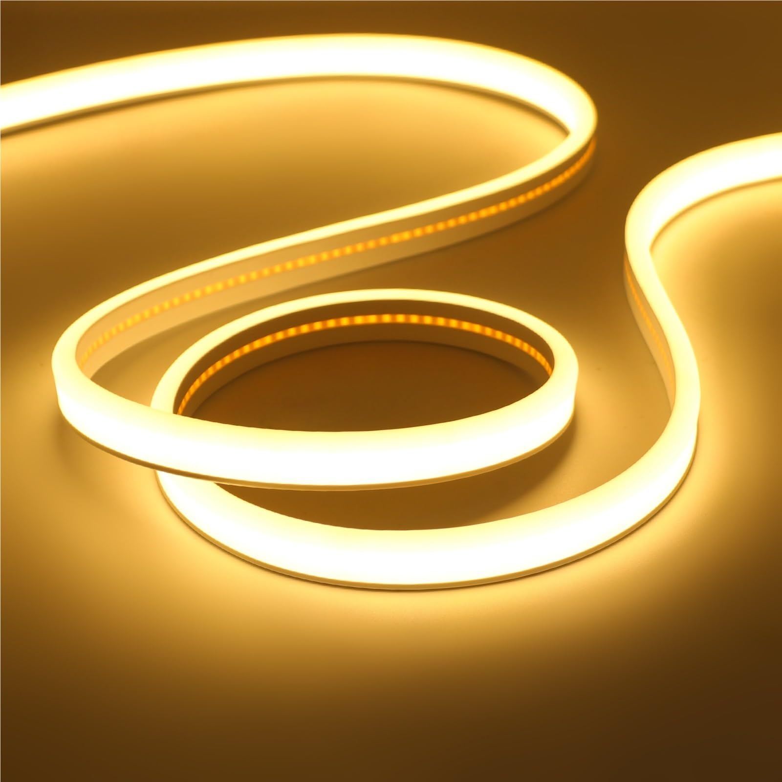Neonowa taśma LED 12 V/24 V DC COB, wodoodporność IP67, długość 0,5 m - 20 m, mleczna biel, miękki blask do dekoracji (ciepła biel, DC 12 V 4 m)