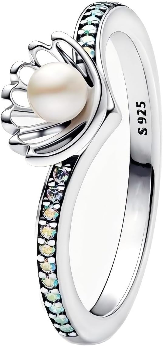 Anillo de Plata de Ley 925 apto para mujeres regalos de moda joyería DIY | Anillos de princesa Regalo del día de San Valentín Joyas para mujeres amigas