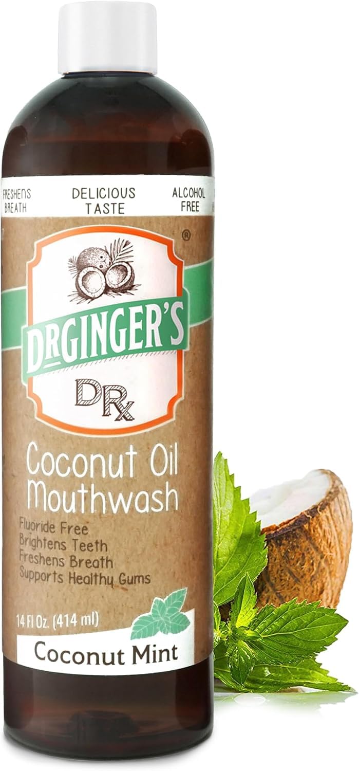 Dr. Ginger’s Coconut Oil Pulling Mouthwash, Alcohol-Free, Cocomint,14 fl/oz