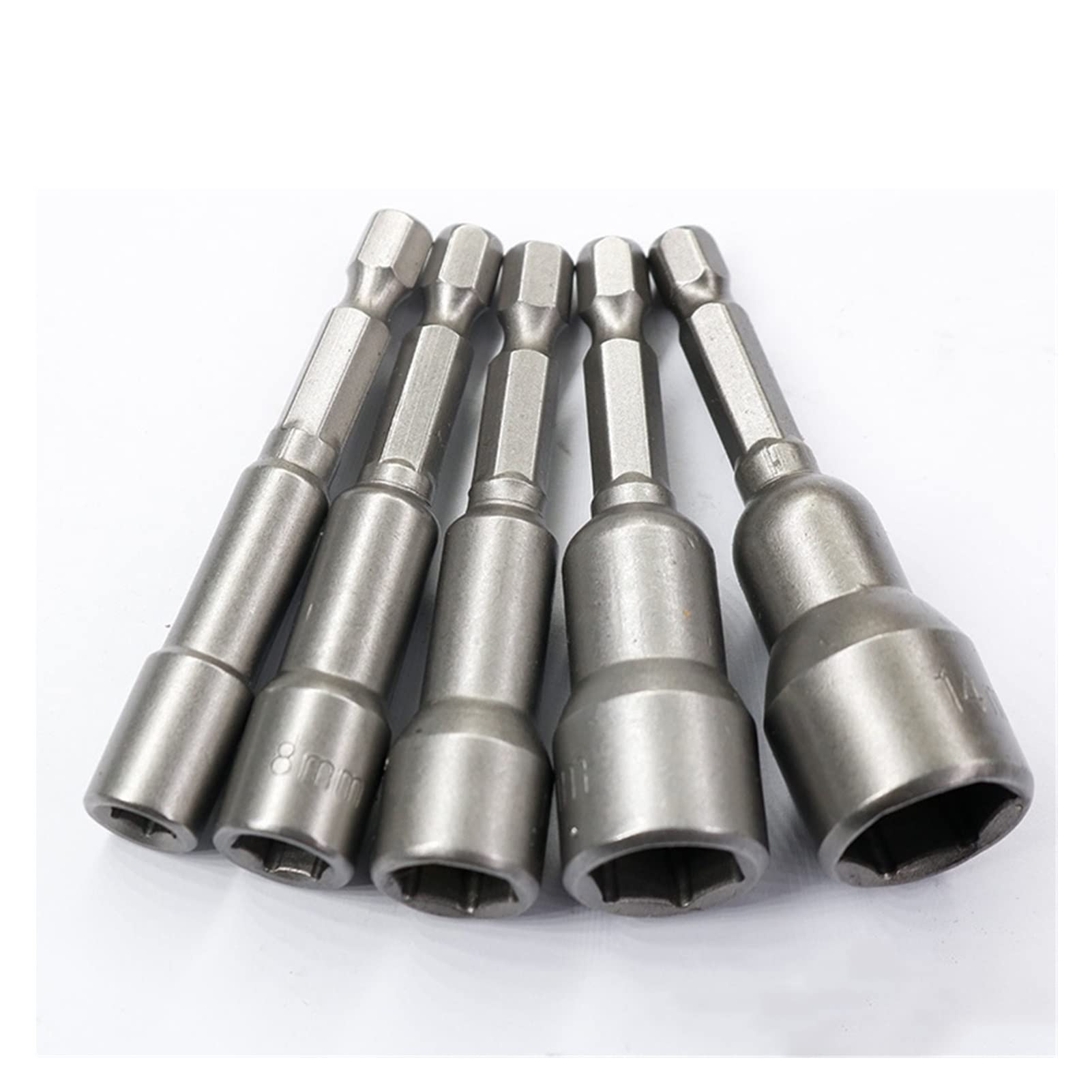 6-1 9mm Destornillador de alimentación Tuerca Conjunto de bits 1/4 Hex Hex Shank Nuts Tuts Driver Brocas bit bit bit bit(6-14mm(5PCS))