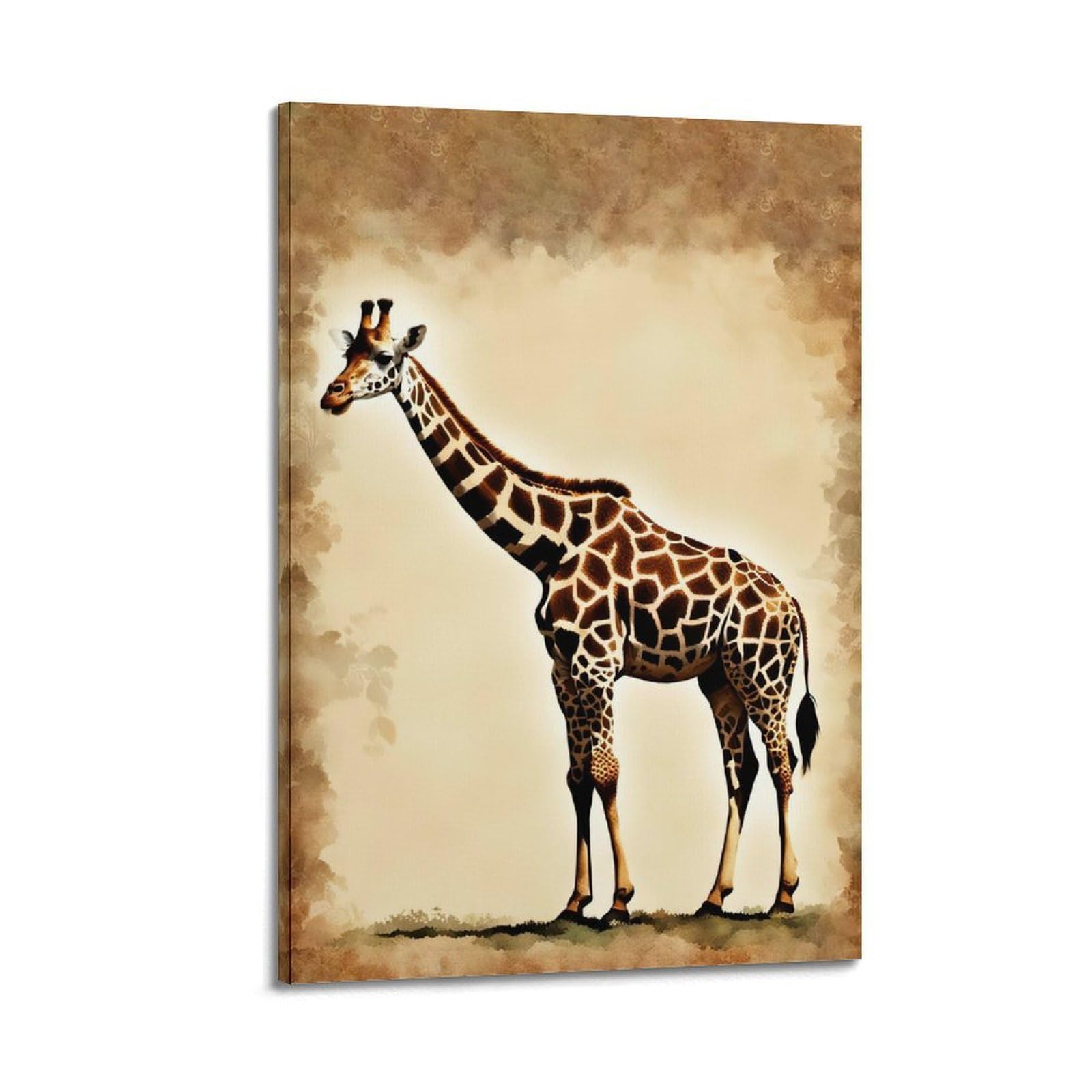 ZSZWHJ Animal Poster Giant Giraffe Poster Decorative Painting Canvas Wall Posters And Art Picture Print Modern Family Bedroom Decor Posters 12x18inch(30x45cm)
