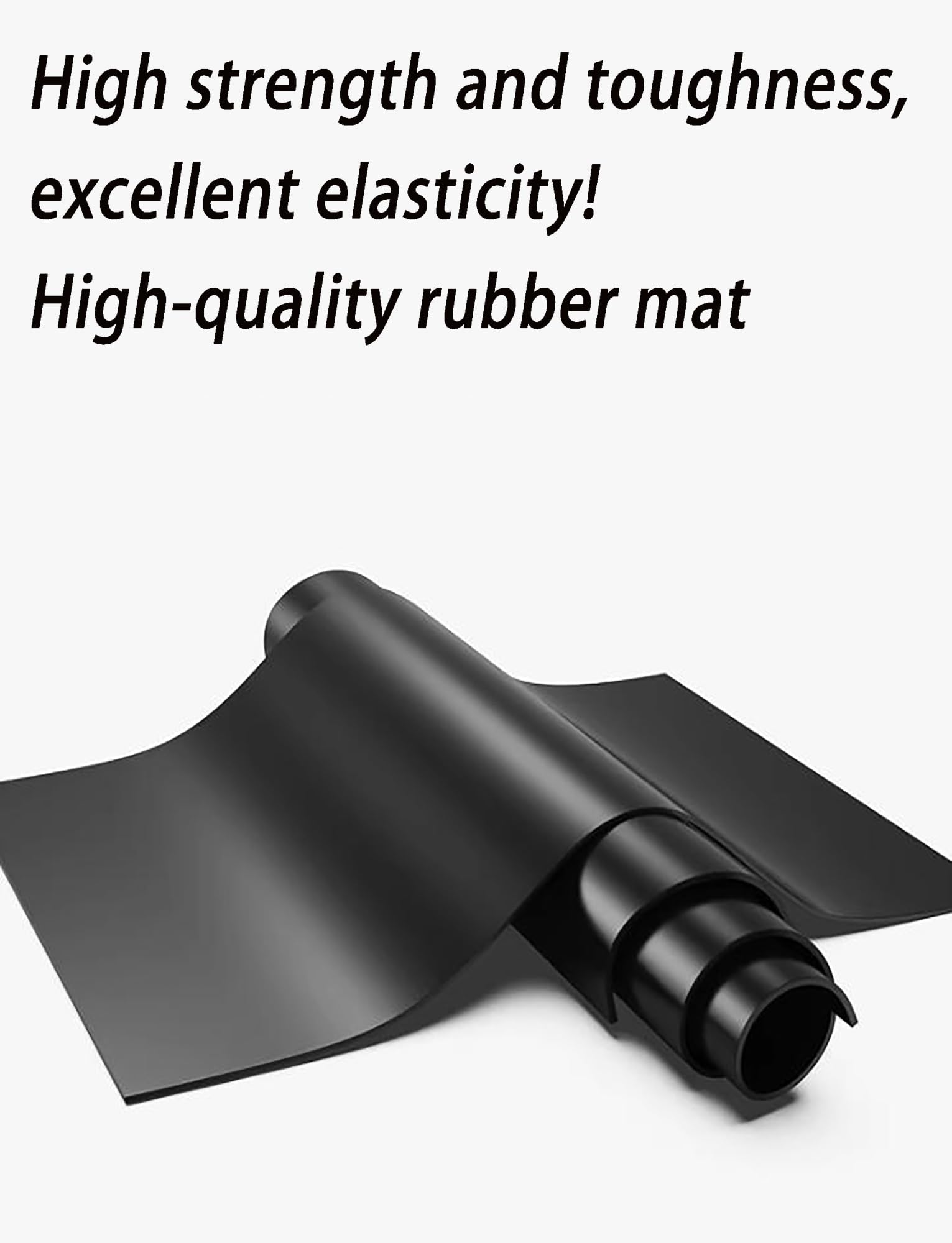 Foglio di gomma resistente alle alte temperature, pavimentazione in gomma industriale, tappetino ammortizzante for protezione di garage/macchinari(2000x100x0.1cm)