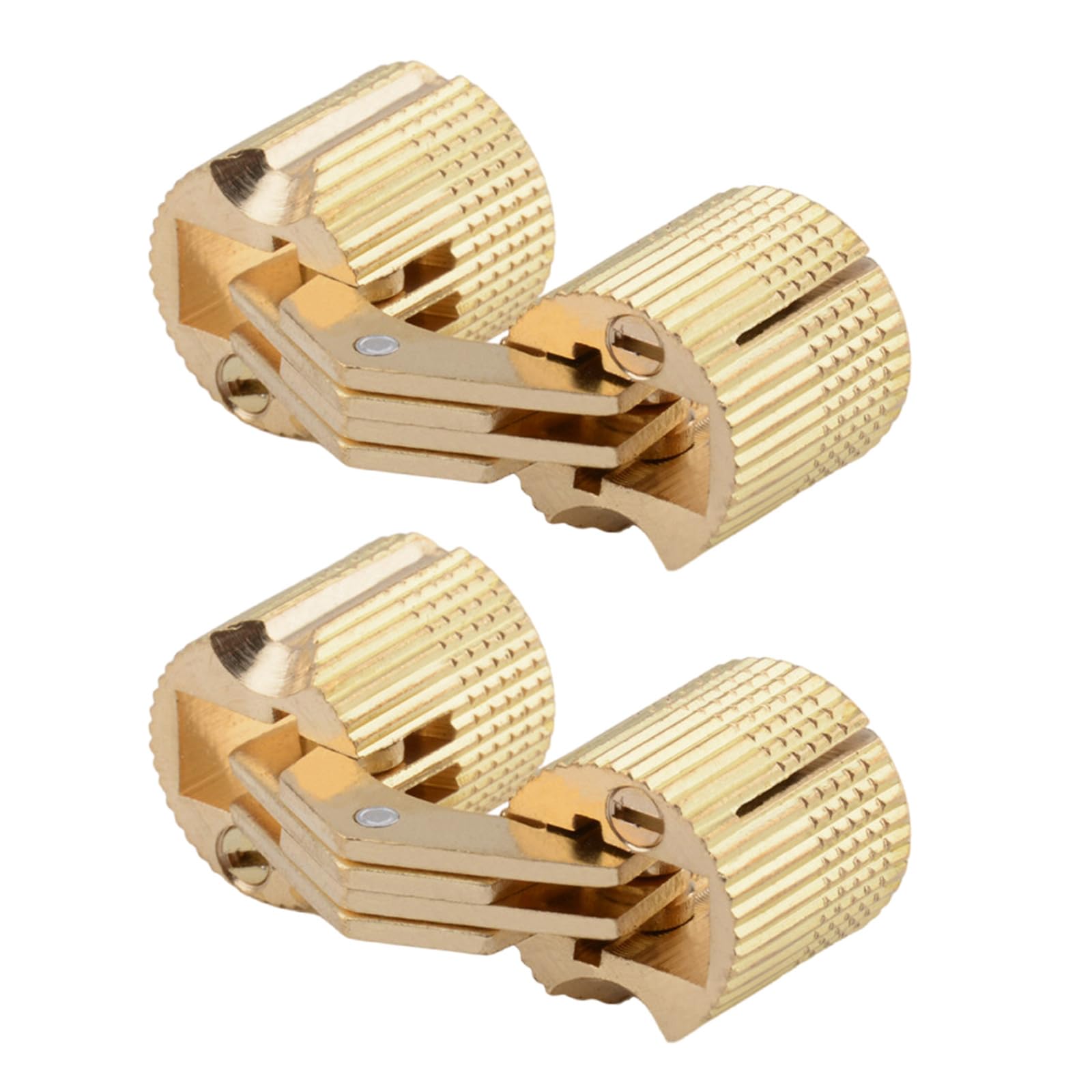 Murye 2 Pieces Barrels Hinge Replacement Brass Furniture Hinge Cylindrical Concealed Hinges 180 Degree Opening Angles Enduring