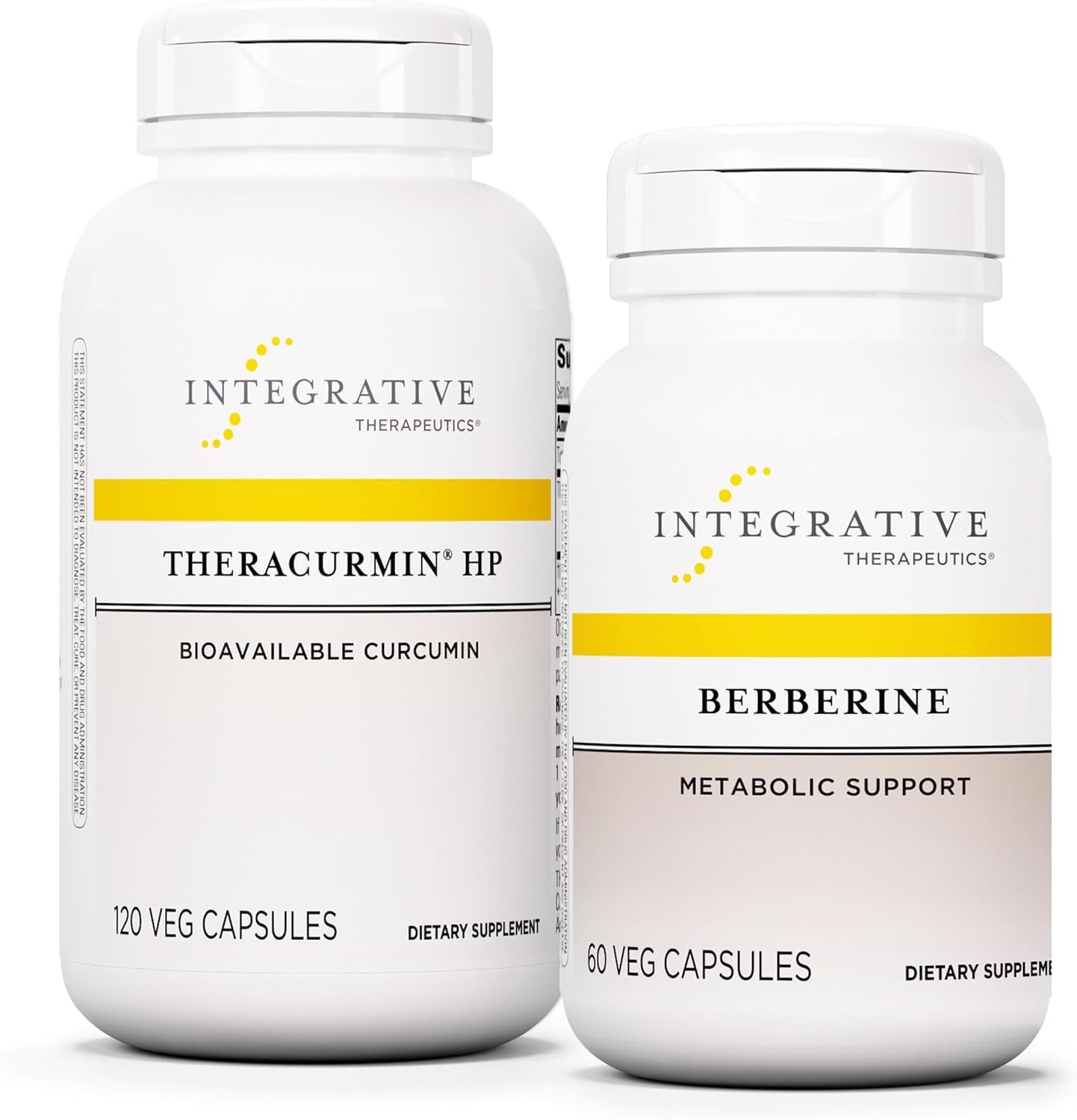 Integrative Therapeutics Bundle with Berberine, 60 Capsules & Theracurmin HP, 120 Capsules - Berberine for Metabolic Support* - Theracurmin Supplement That's 27
