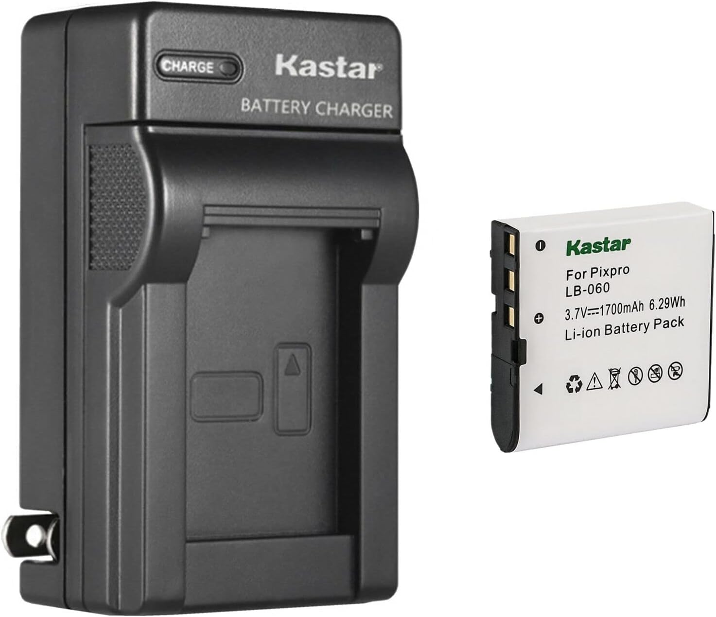 Kastar 1-Pack Battery and AC Wall Charger Replacement for VJIANGER 4K Digital Camera, 4K WiFi Digital Camera, 1080P Camcorder, 1080P Video Camera, 4K Vlogging Camera