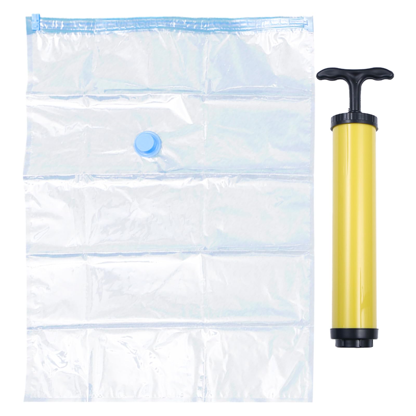 Bolsas de Compresión al Vacío Plegables 10 Unidades 60x80 Cm | Organizador para Ropa, con Bomba Manual Incluida, Material Pa·pe, Uso Doméstico Equipaje Color Aleatorio