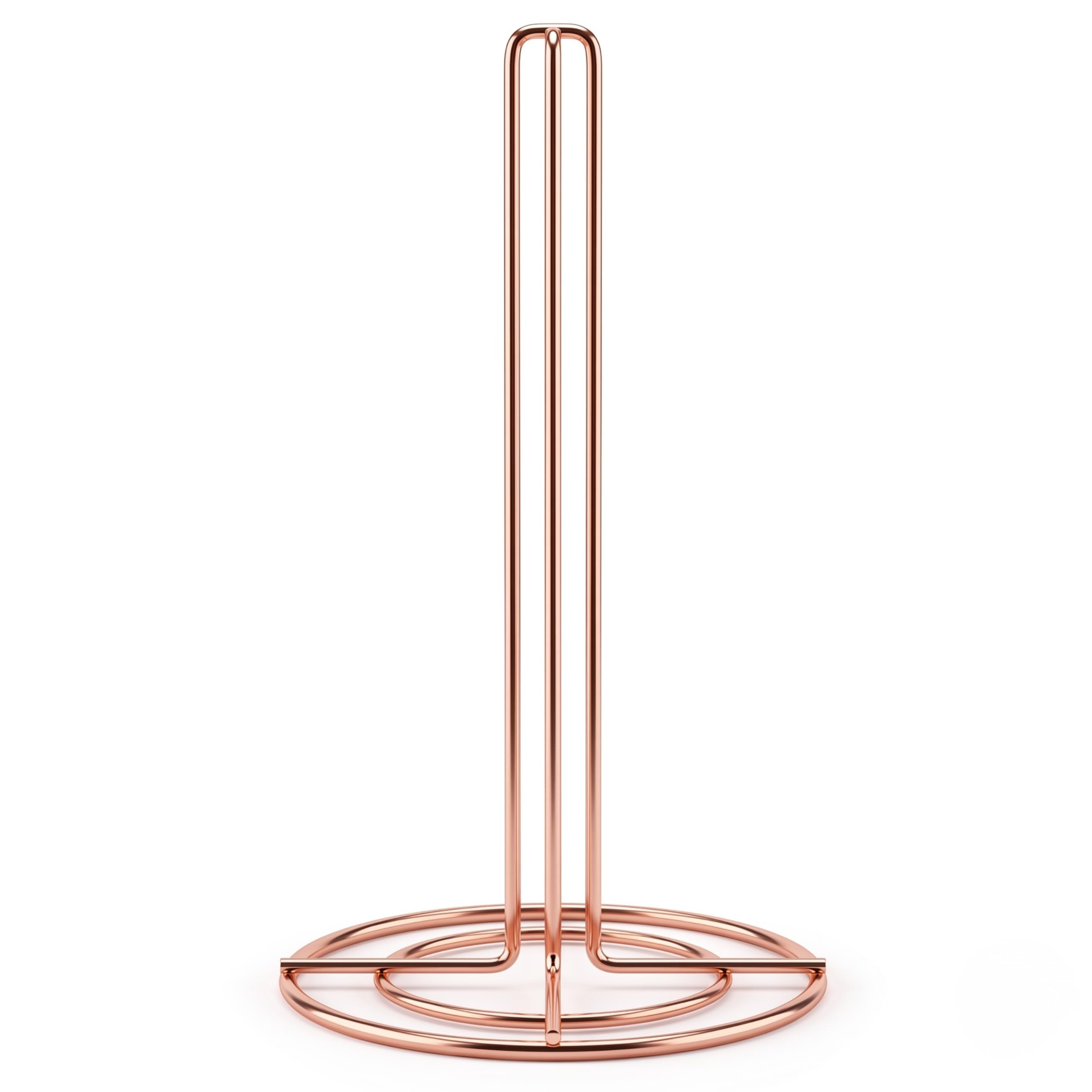 Royal Cuisine Rose Gold Paper Towel Holder Free standing Paper Towel Rack Stylish Metal Kitchen Roll Organiser Wall Mounted
