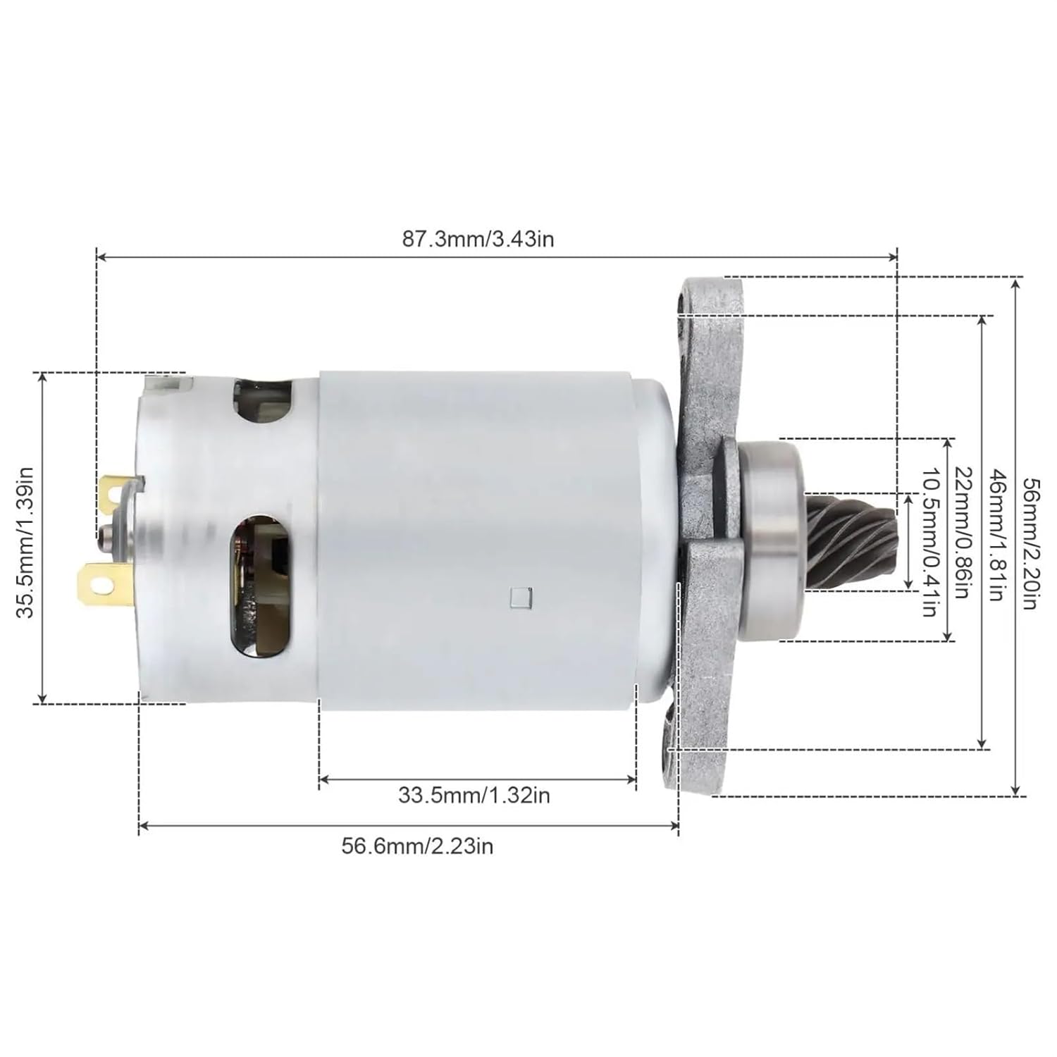 DC Motor High Power Reciprocating Saw Motor with Conical Teeth Gear for Electric Saber Saw Handheld Cutting Lithium Electric