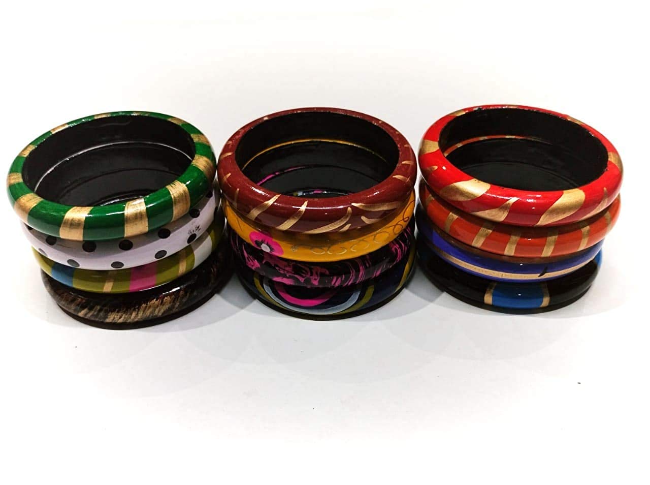 DWH Deluxe women wooden Handmade bangles set f, set of 6 of kada, 12 set of chudi (B08PPR773Q) Amazon Price History, Amazon Price Tracker