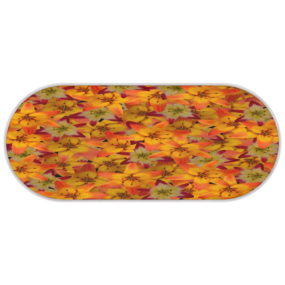 TropicalLife Dywanik w kwiaty 50 x 120 cm, nadruk kwiatowy długie włosy pogrubione dywaniki do pokoju kuchni domu łazienki wewnątrz antypoślizgowa mata podłogowa dywaniki