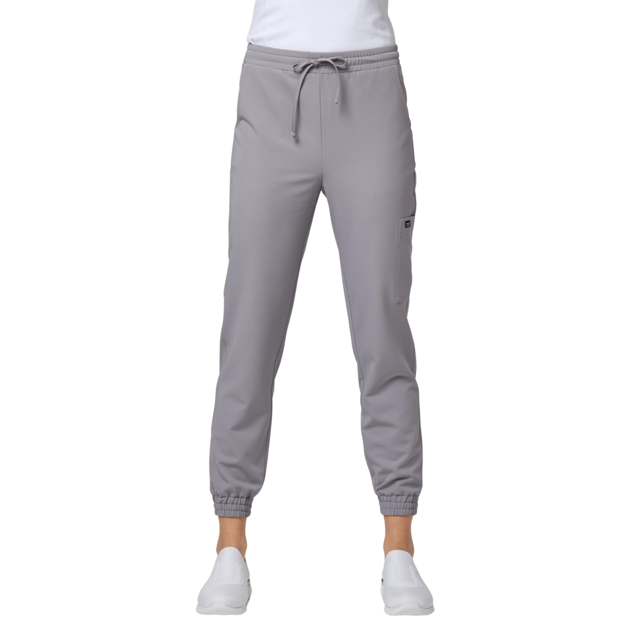 Damen Pflegehose im Jogger-Stil mit Kordelbund Tokio Grau M