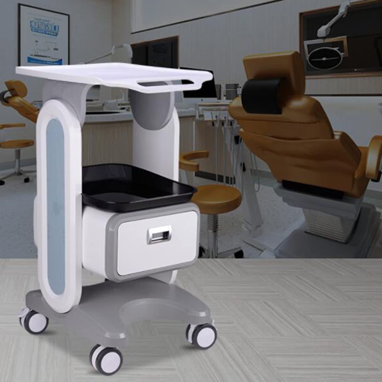 GUNEL Carrello Medico Mobile con cassetti, Ruote girevoli a 360° Carrello portaoggetti Medico per ambulatorio dentistico ospedaliero, Laboratorio di Bellezza (Size : 1 Drawer)