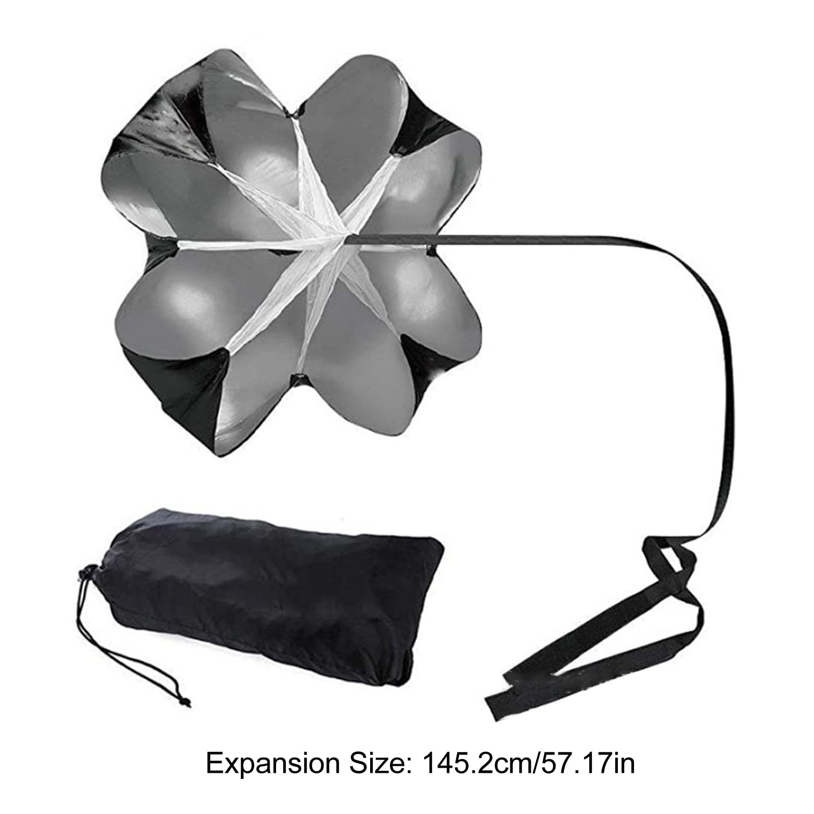 equlup Speed Resistant Parachute, Running Speed Chute Parachute with Adjustable Strap Speed Training ResistanceUmbrella for Acceleration Training