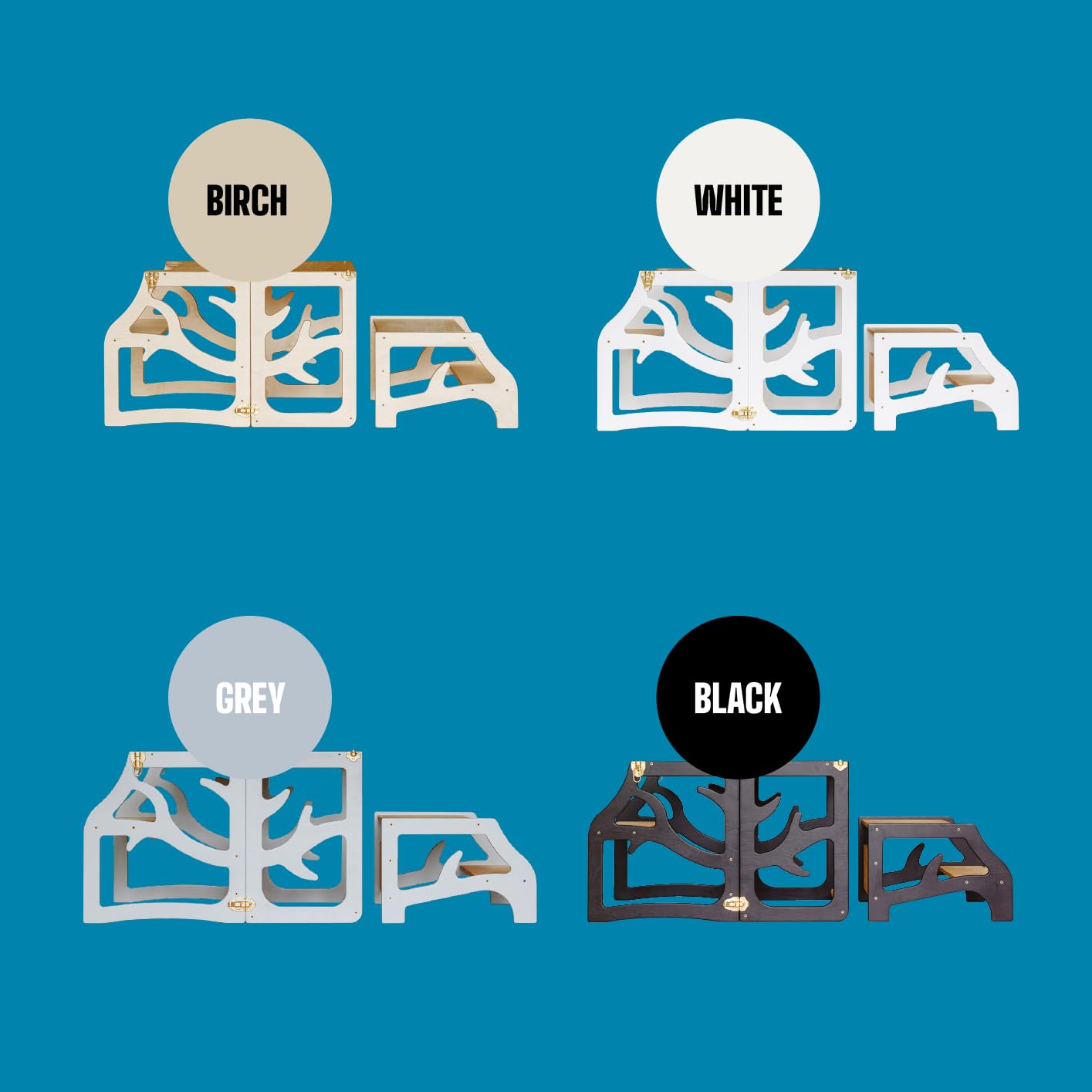Weco Torre de aprendizaje para niños 3 en 1 con taburete blanco Montessori Muebles de cocina plegable (Negro)