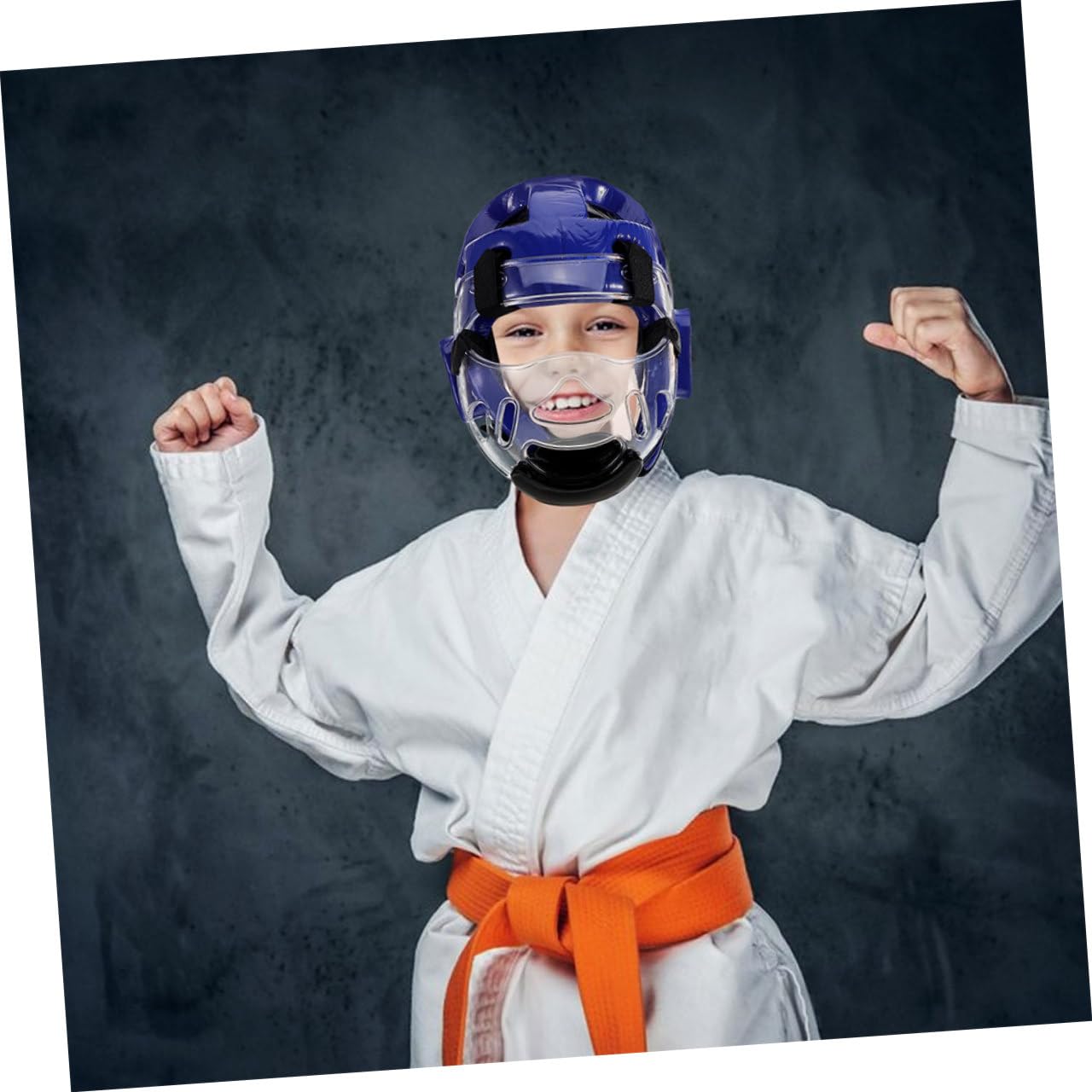 Casco Protettivo Taekwondo per Ragazzi Caschetto Regolabile in Sponge e Plastico Tessuto Rapida Asciugatura per Allenamento e Combattimento