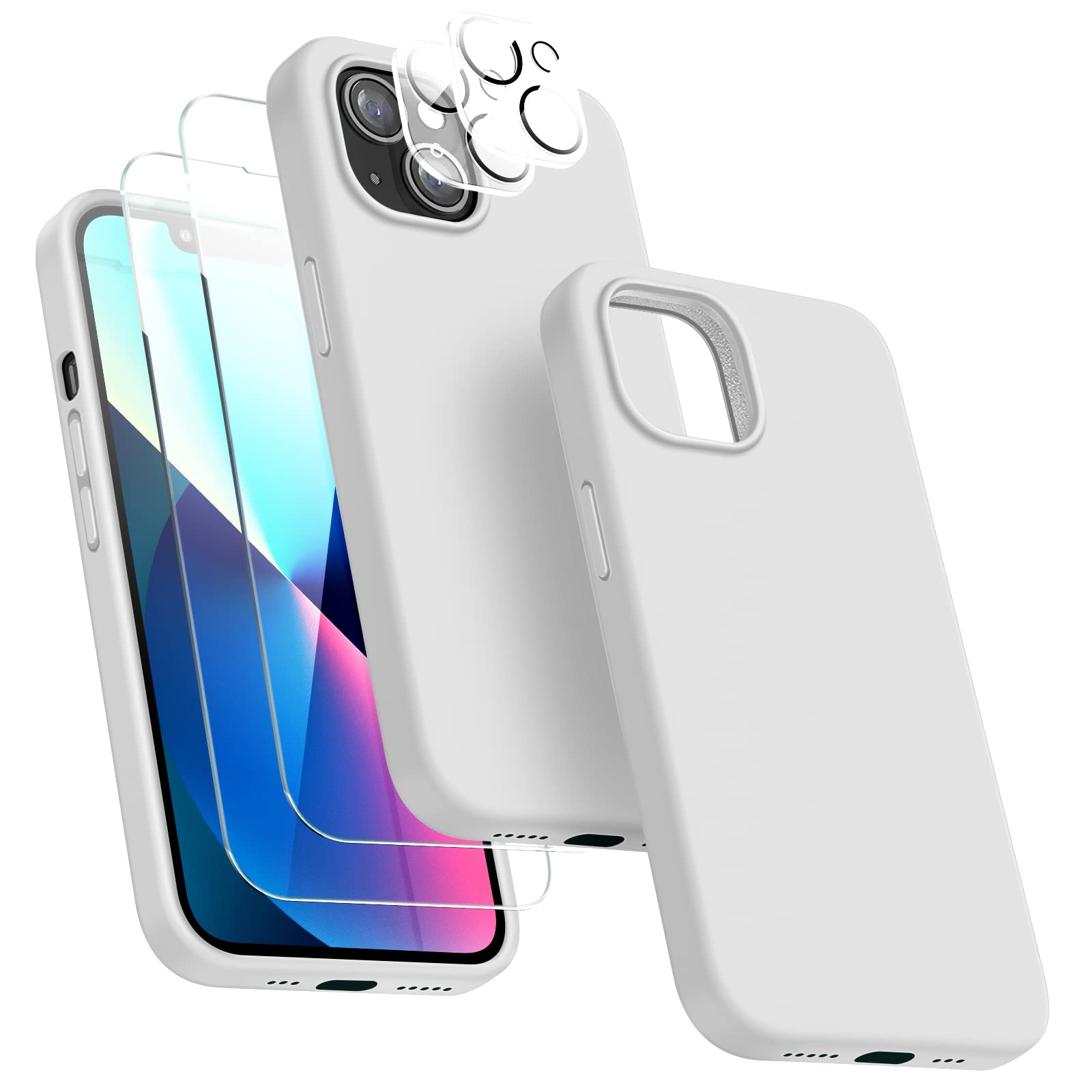 NINDOO Custodia 5 In 1 Per IPhone 13 Pro: Protezione Militare Anti-caduta Con Doppio Strato. Include 2 Pellicole Per Schermo E 2 Per Fotocamera. Traspirante, Sottile E Ricarica Wireless Compatibile.