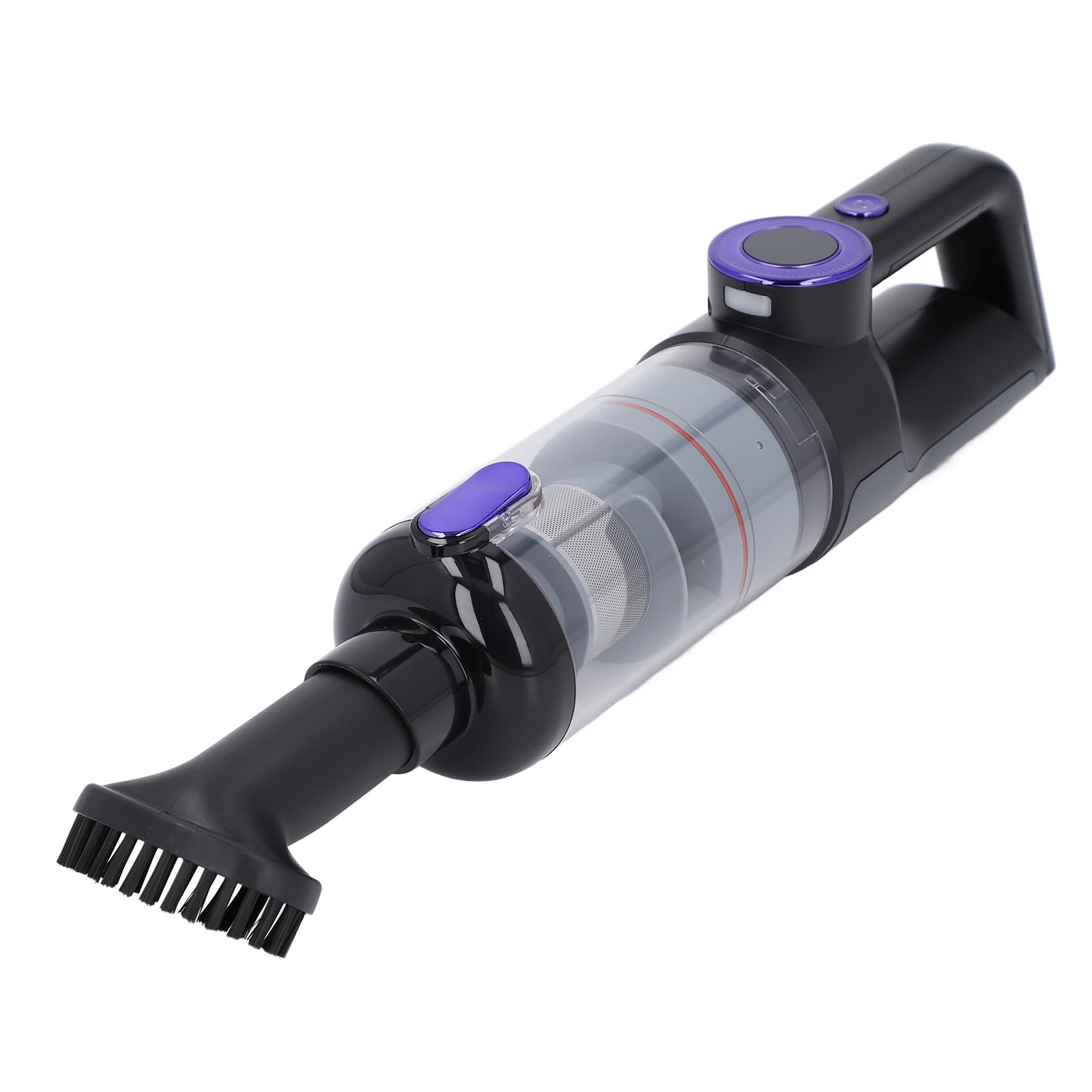 Fafeicy Aspiradora de Mano para Coche, Aspiradora de Mano Inalámbrica ABS, Mini Recargable de 6000 MAh con Boquilla para Grietas de Cepillo de Manguera para Limpieza del Hogar del Coche