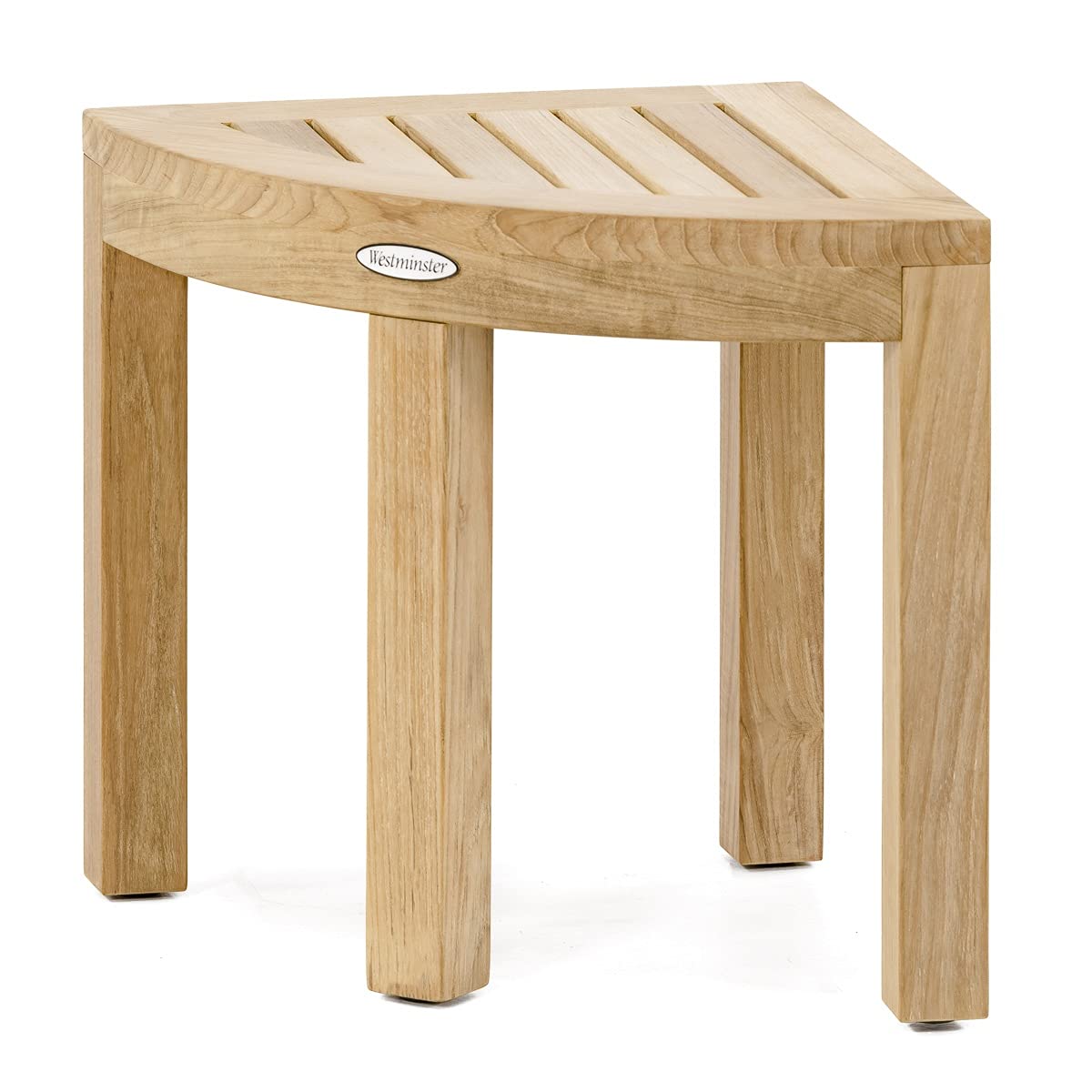 Pacifica Corner Spa Stool - Teak, Ergonomic, 300 lb Capacity, Shower/Spa