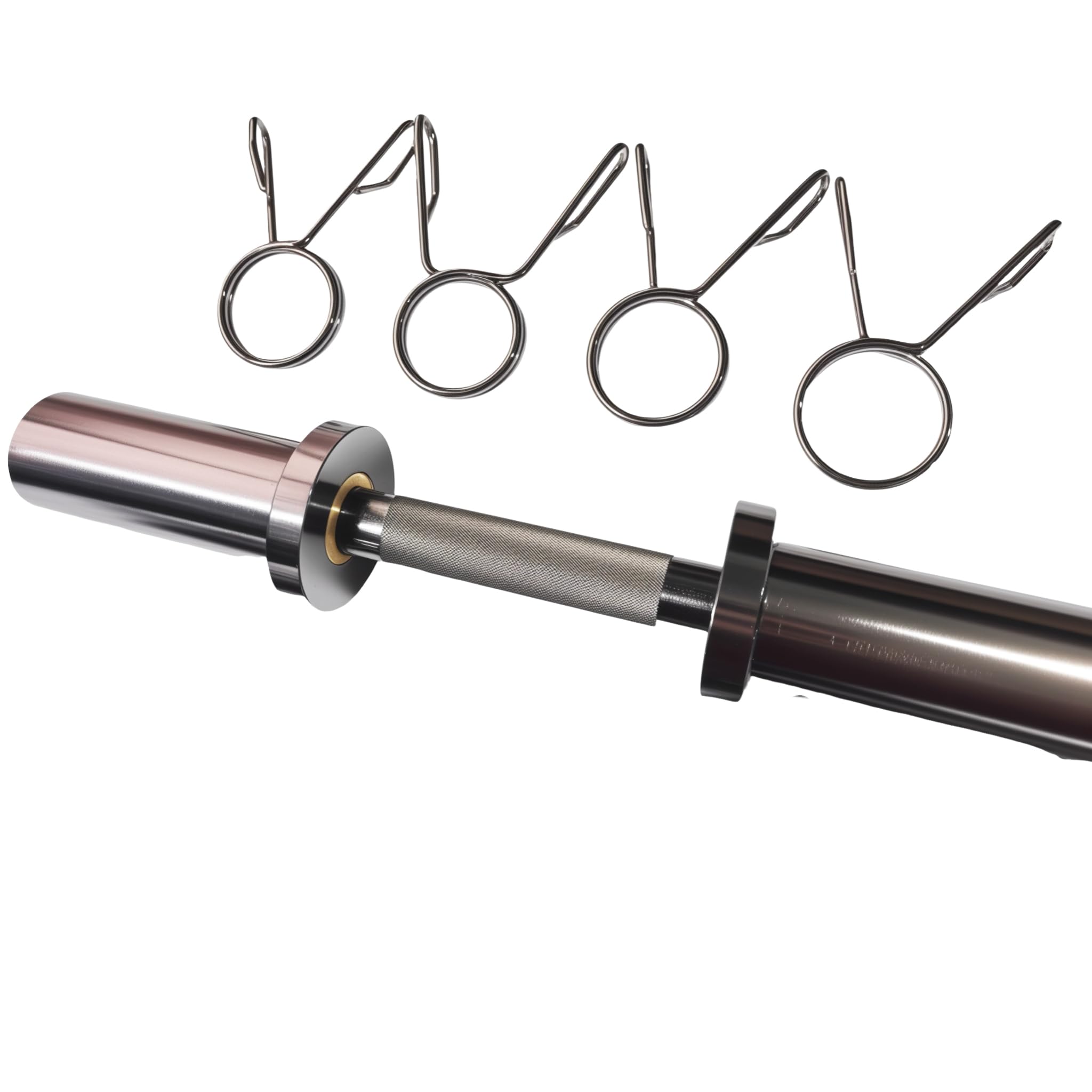 Maniglie per manubri con 2 paia di clip per collari, barre olimpioniche caricabili, manubri da 40,6 cm, per palestra domestica, sollevamento pesi, allenamento della forza, bodybuilding, fitness