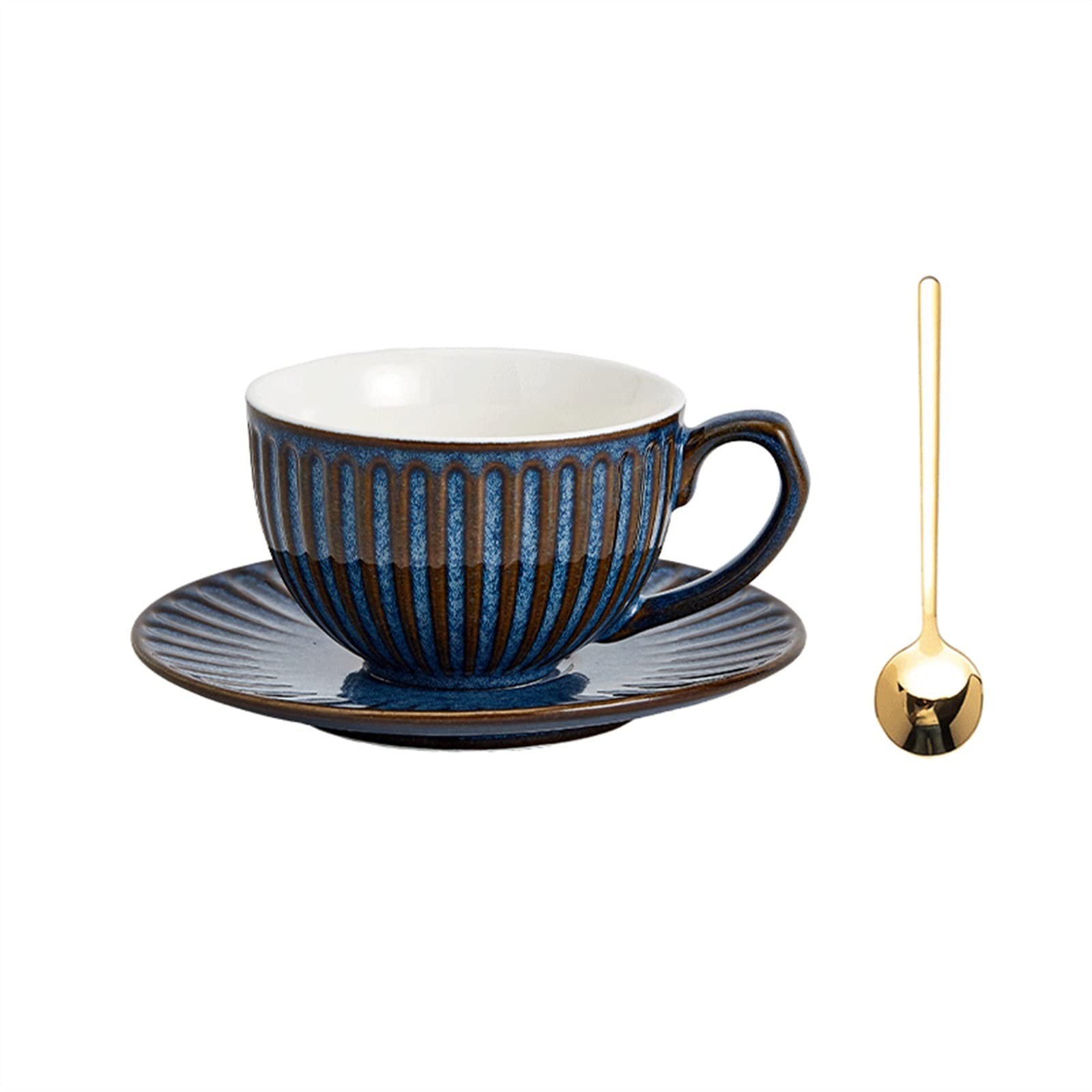 Kubki do kawy Vintage kubek do kawy, zestaw ceramicznych kubków kwiatowych do domu, popołudniowa herbata do mycia ręcznego z mlekiem