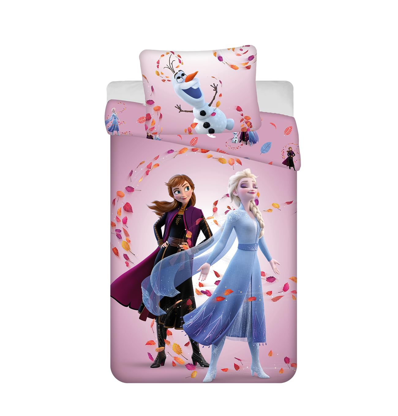 Jerry Fabrics Girls Frozen Children's Bedding Set - Duvet Cover 140 X 200 Cm And Pillowcase 60 X 80 Cm - Cotton Oeko-Tex Standard - For