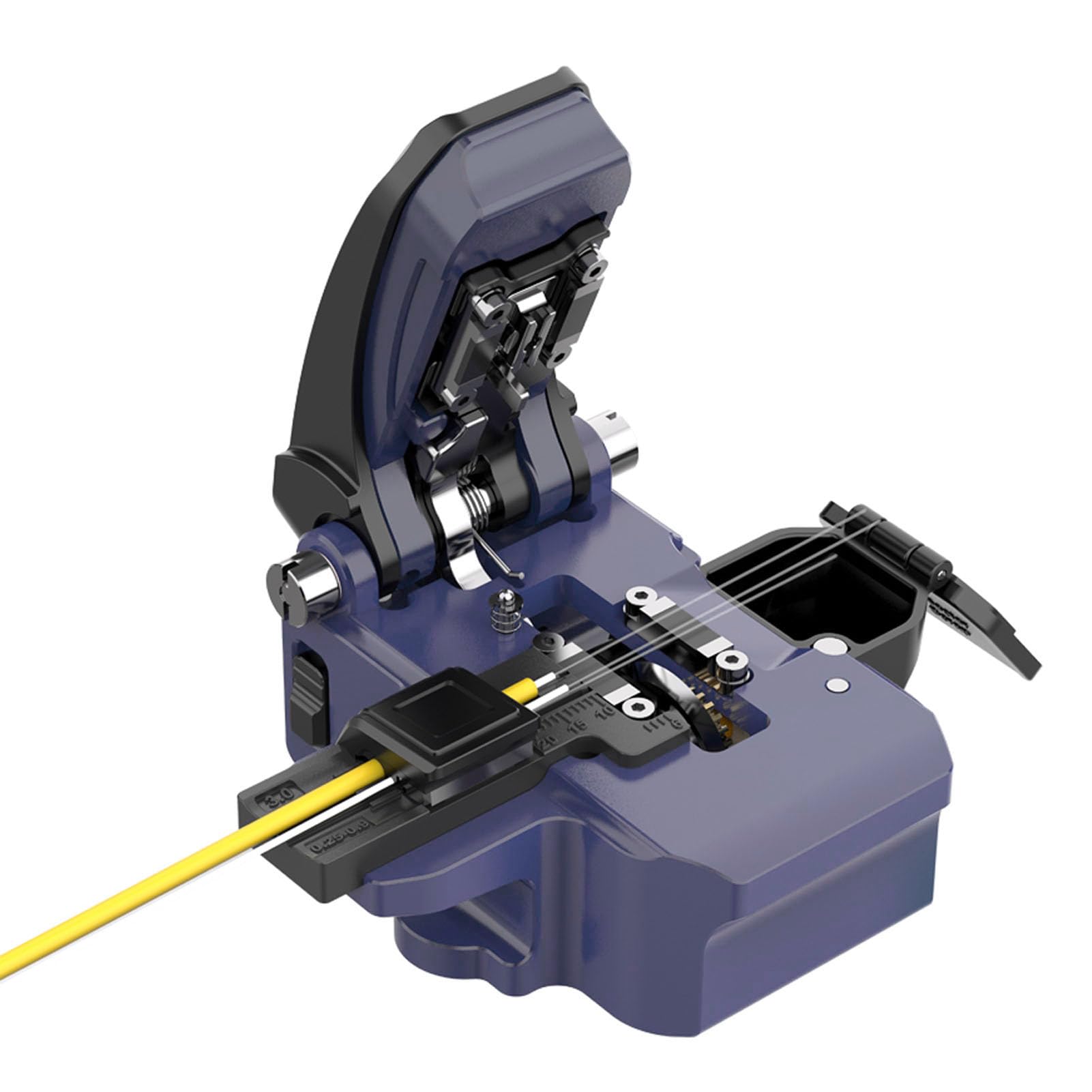 banapoy Cortador Fibra óptica, Herramienta Retracción Totalmente Automática Alta Precisión Cortador Cable Fibra óptica con Accesorio 3 en 1 para 250 um, 900 um, 3,0 Mm