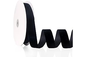 1" Black Velvet Ribbon for Christmas Tree