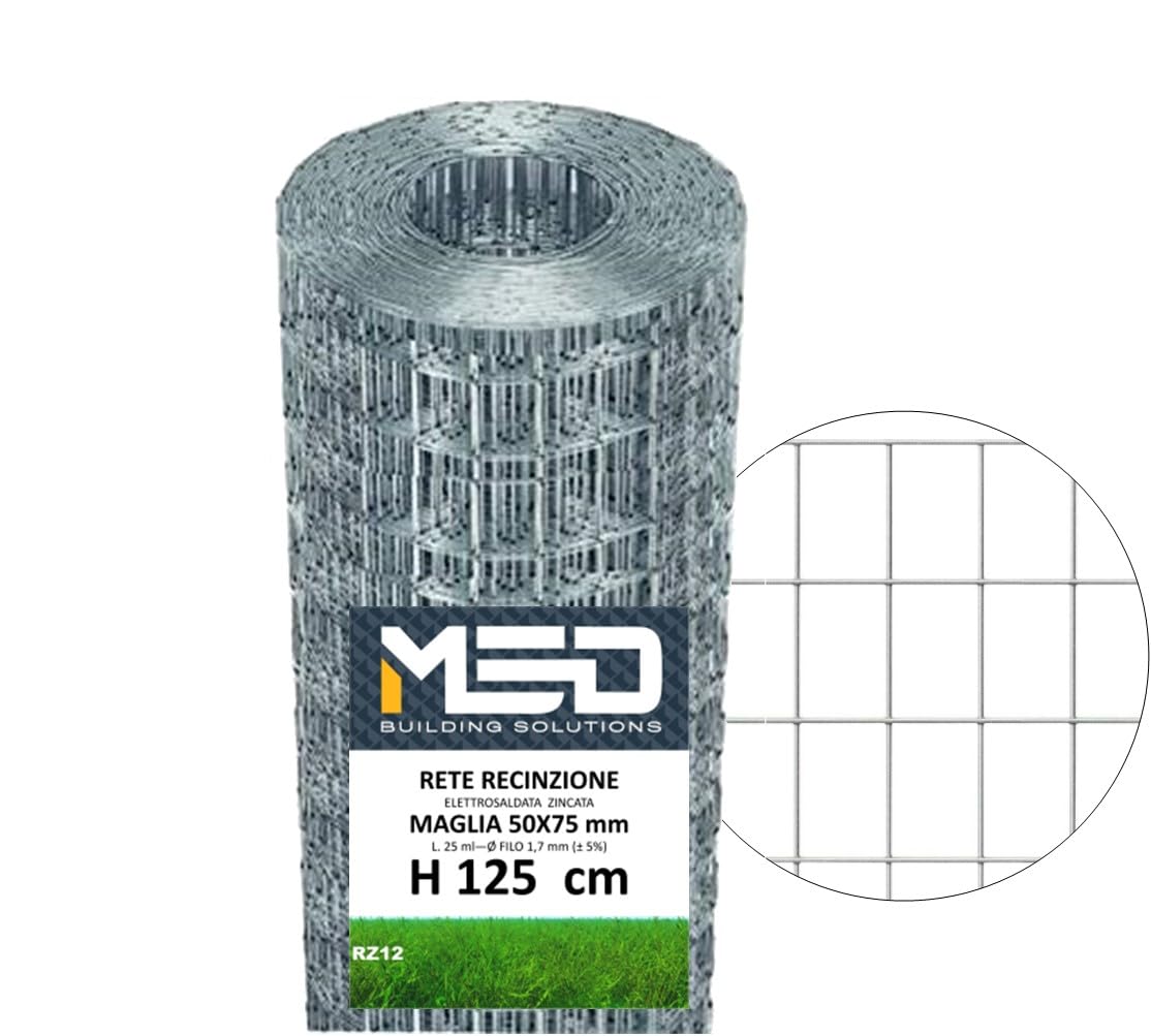 Rete Recinzione Elettrosaldata Zincata - Maglia 50x75 Mm, Altezza 120 Cm, Rotolo 25 Mt - Foto 11
