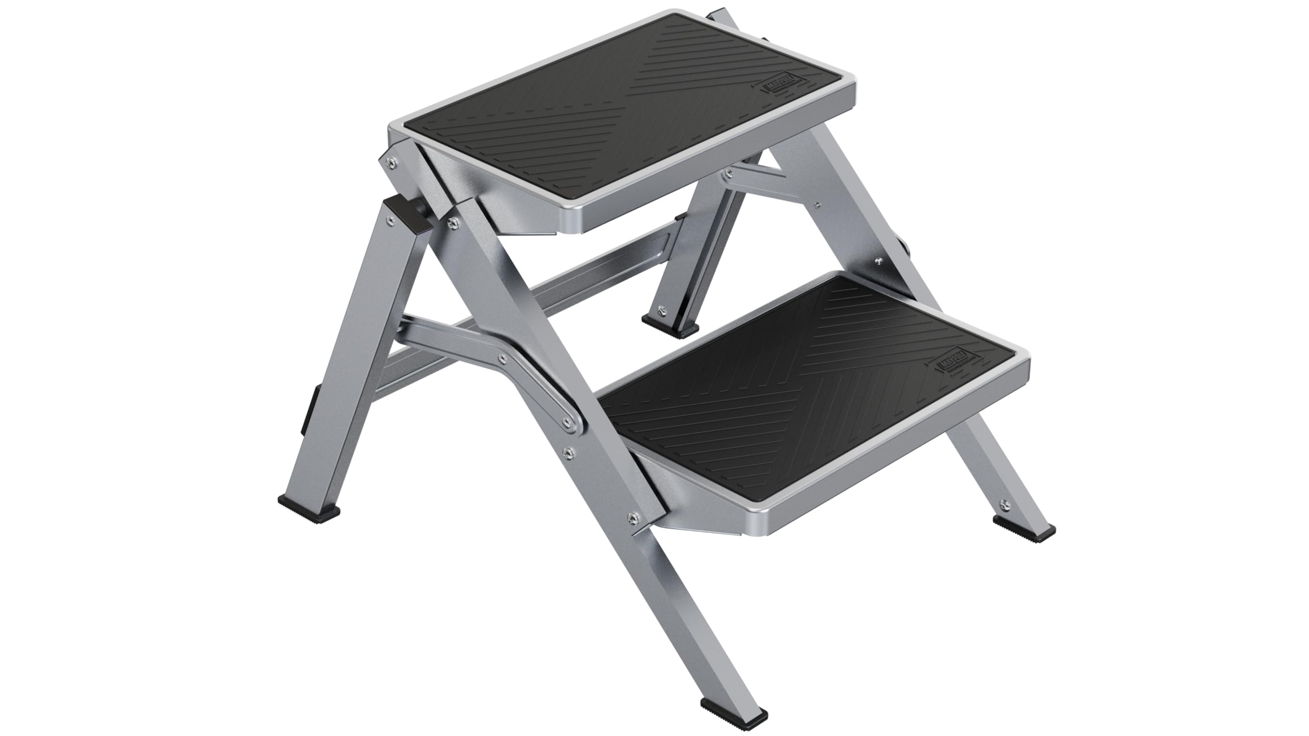 Maypole Foldable Lightweight Aluminium Double Step, Ideal for Caravans, Motorhomes, Domestic Use