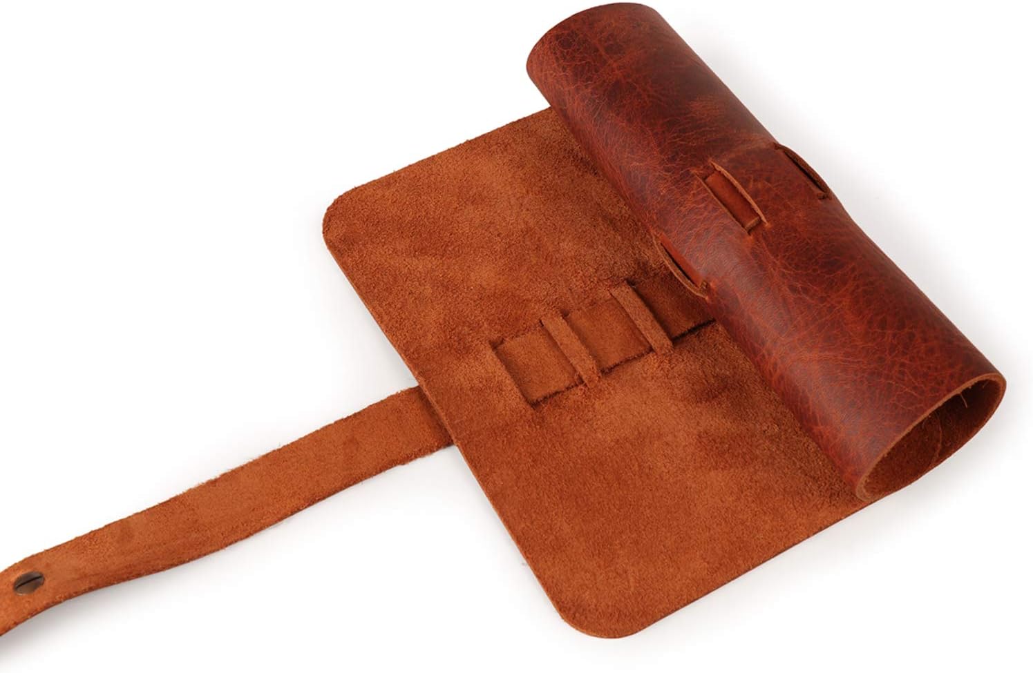 Londo Genuine Leather Retro Pen and Pencil Case - Metal Snap Fastener, Pencil Pouch Stationery Bag - Image 2