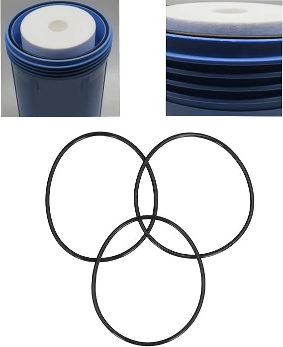 O-Ring Water Filter Replacement Gaskets, Water Systems SET 3 Pieces 5.83 Inch O.D. Replacement O-Ring for Reverse Osmosis Water Filter Housings, Airtight And Sealing