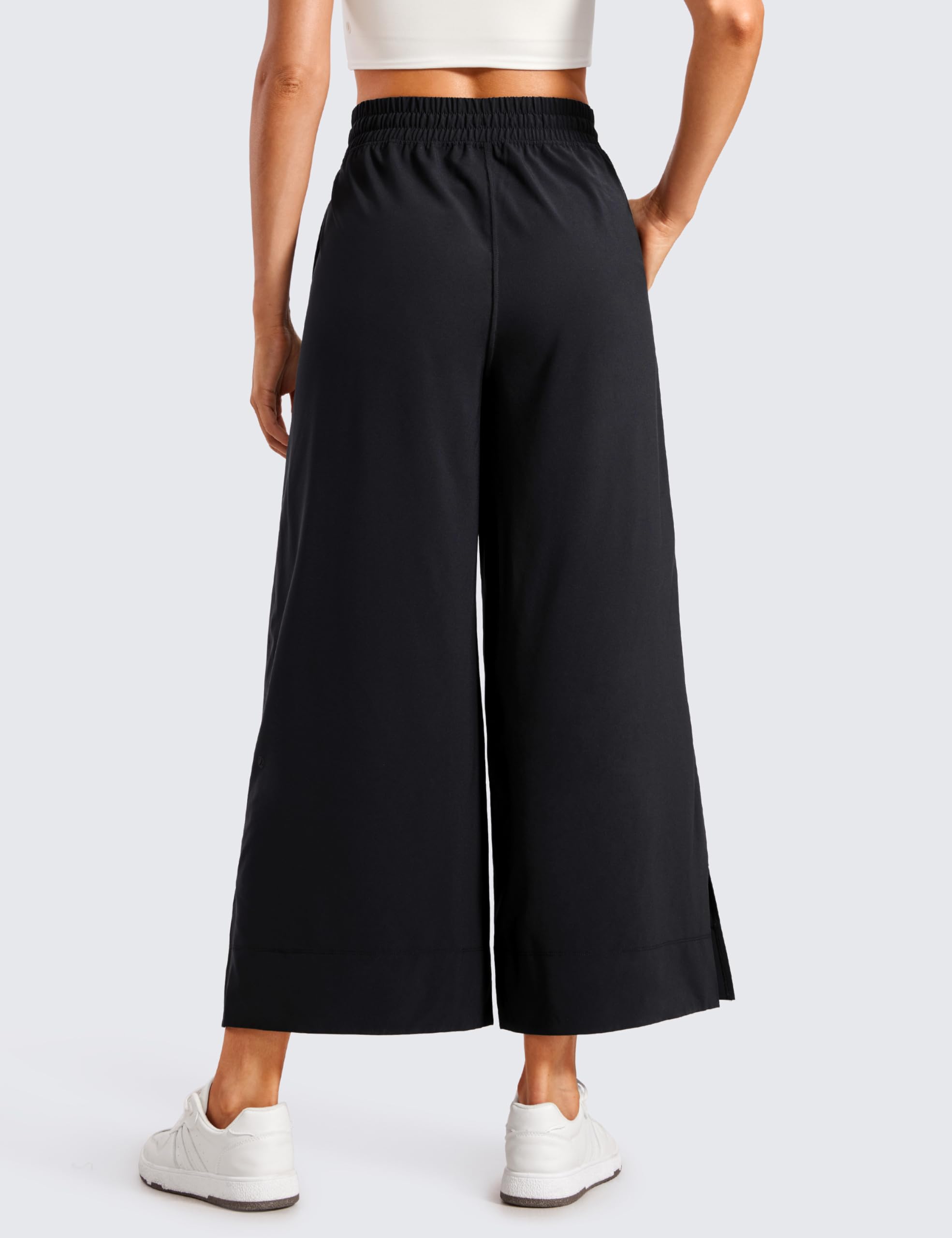 CRZ YOGA Lightweight Wide Leg Cropped Pants for Women 25