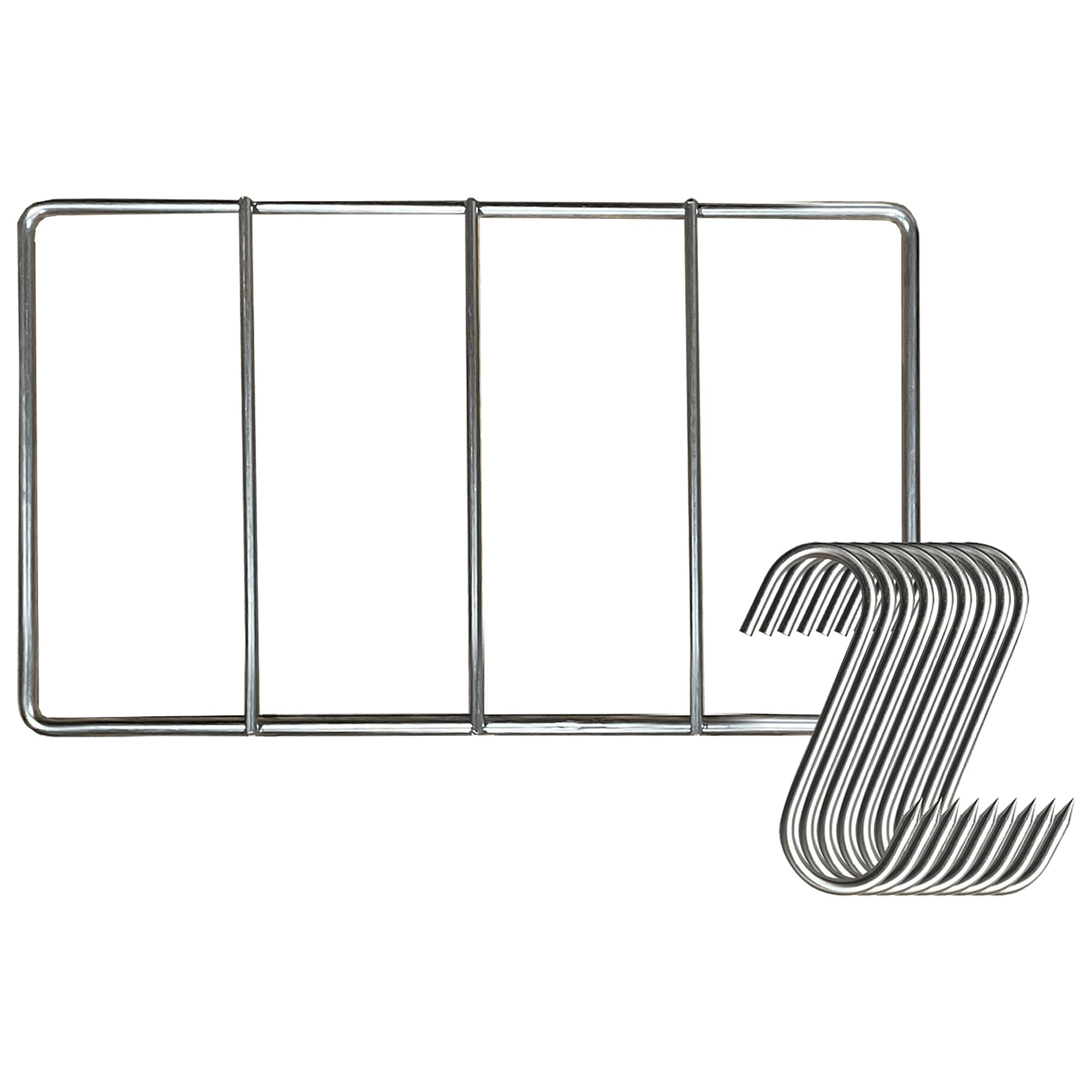 BENCHFOODS Dehydrator Biltong Rack and Hook Bundle, showing the stainless steel rack and hooks