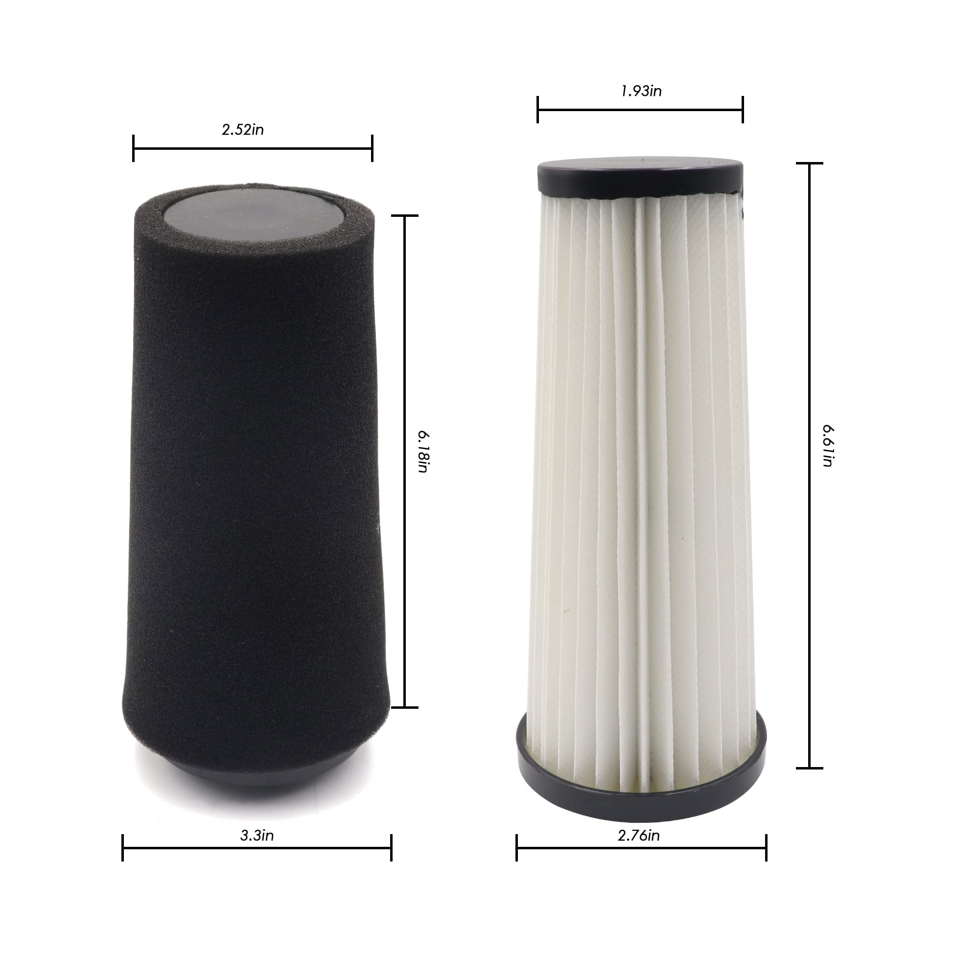 4 Pack Filters Compatible with Dirt Devil Style F112 Endura Replacement Odor Trapping Filter,UD20120NC, UD70161, UD70164, UD70174?Compares to AD47936