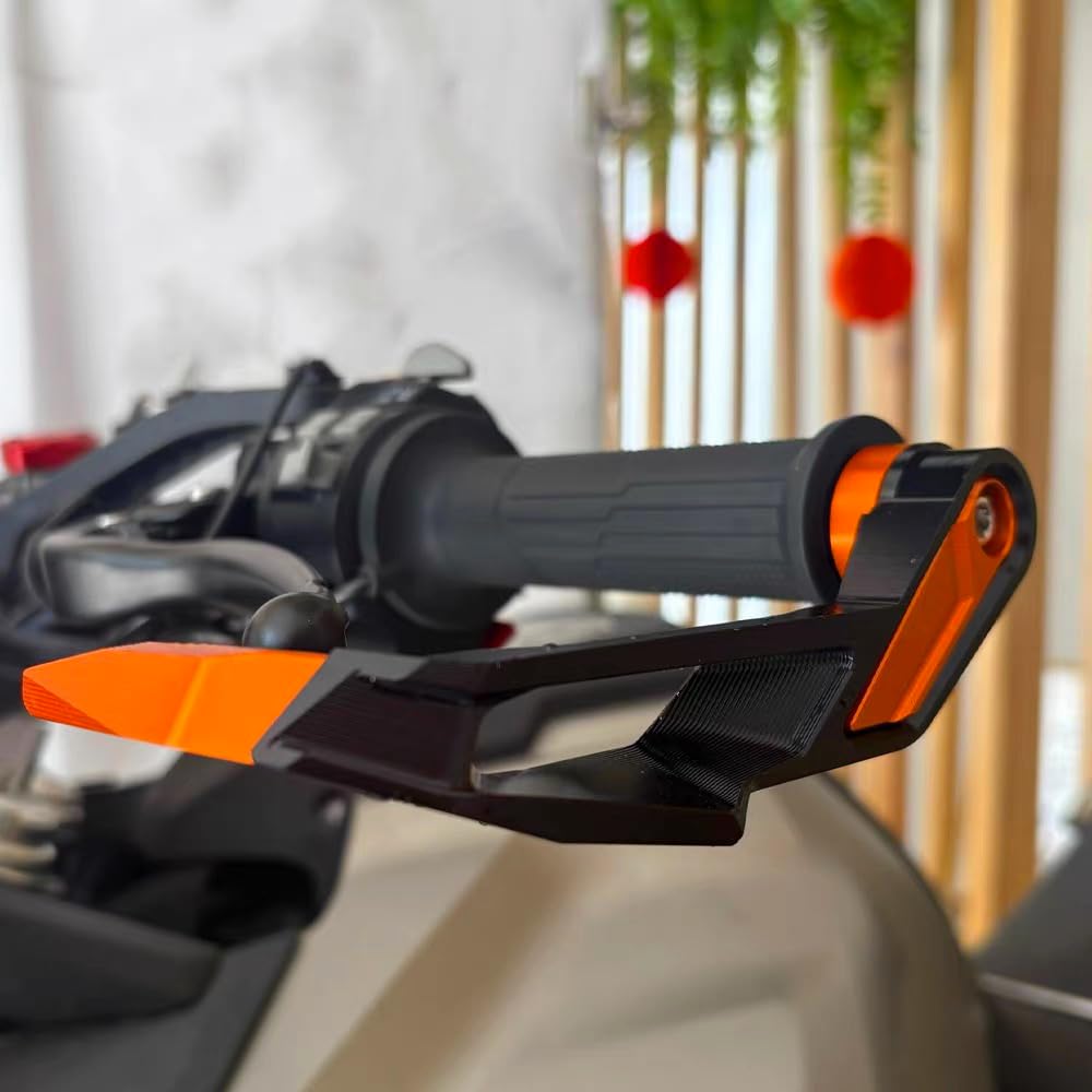 Compatibile con DUKE 390 125 200 790 250 690 1290 Super Duke R RC390 Accessori Moto Manubrio Protezione Freno Alluminio Moto Leva Frizione Paramani Protector (Arancione)