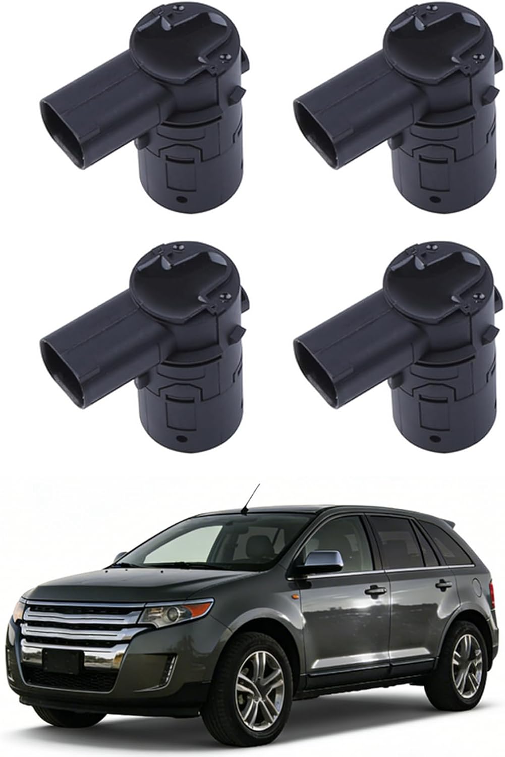 FO1175104 4 Pcs PDC Rear Parking Assist Sensor Set Compatible with Ford Edge 2007-2010 Rear Reverse Backup Parking Aid Assist Sensor