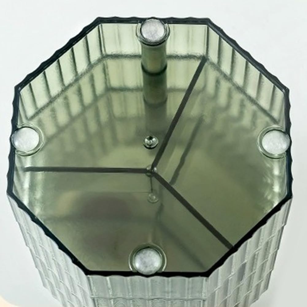 Green Clear Acrylic Jewelry Organizer with Handle, Jewelry Storage Box Makeup Organizer for Women Earrings Rings Necklaces Bracelets Vanity Desktop