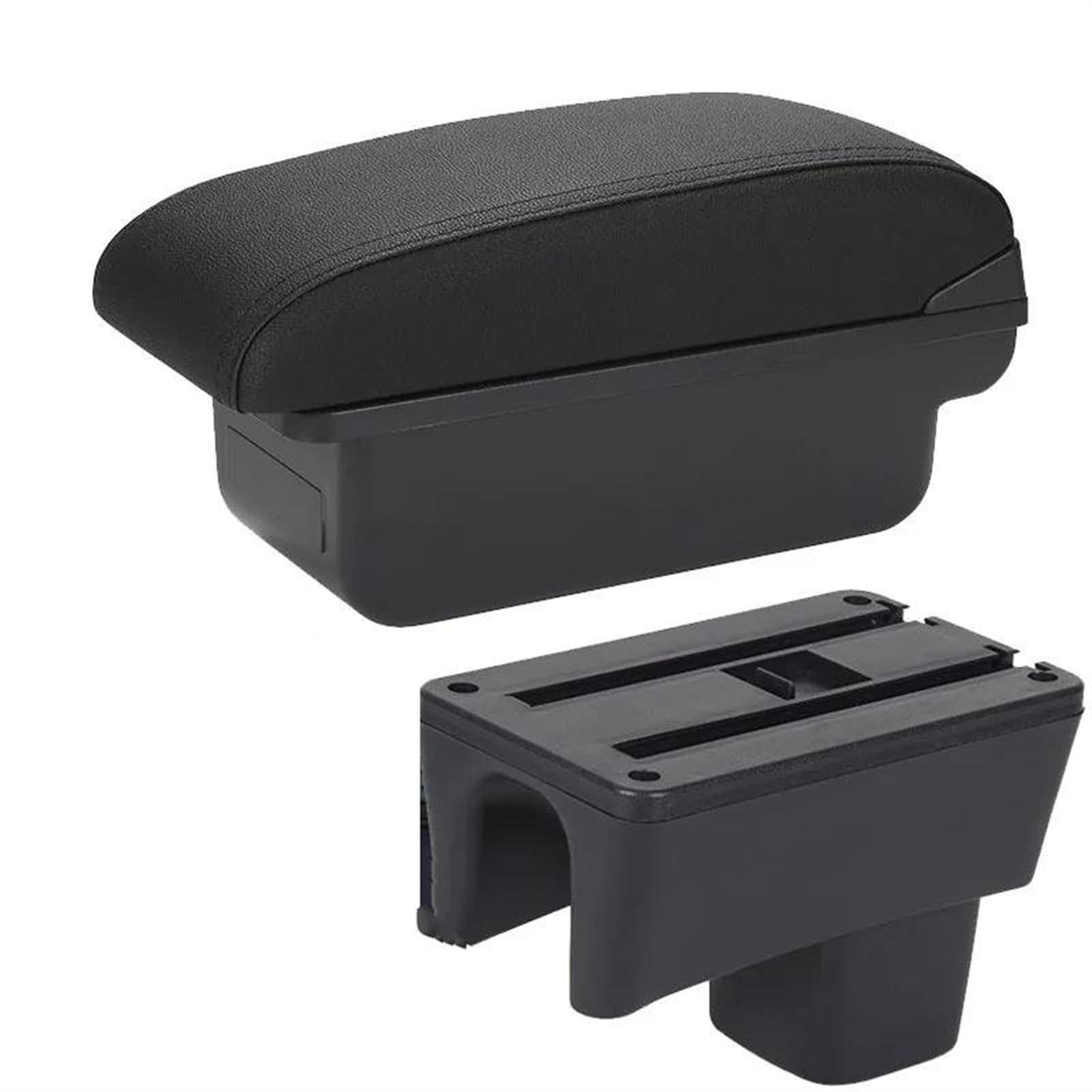 NOHEEU Car Center Console Storage Box Multifunctional Armrest Interior Accessories For Swift 2005-2023(C2 Black line NO USB)