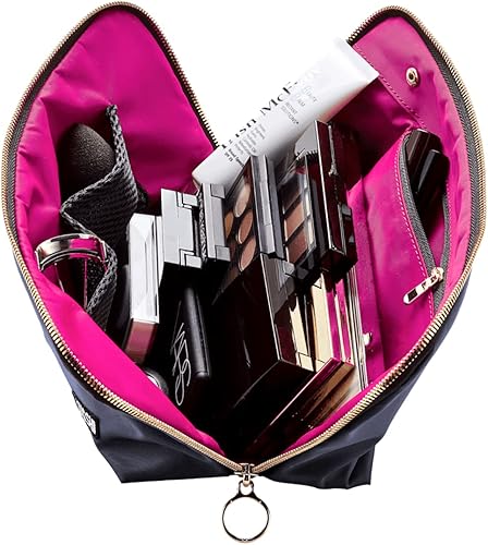 Miniatura 2 de KUSSHI Bolsa de maquillaje diaria, Satin BlackPink, Bolsa de maquillaje lavable