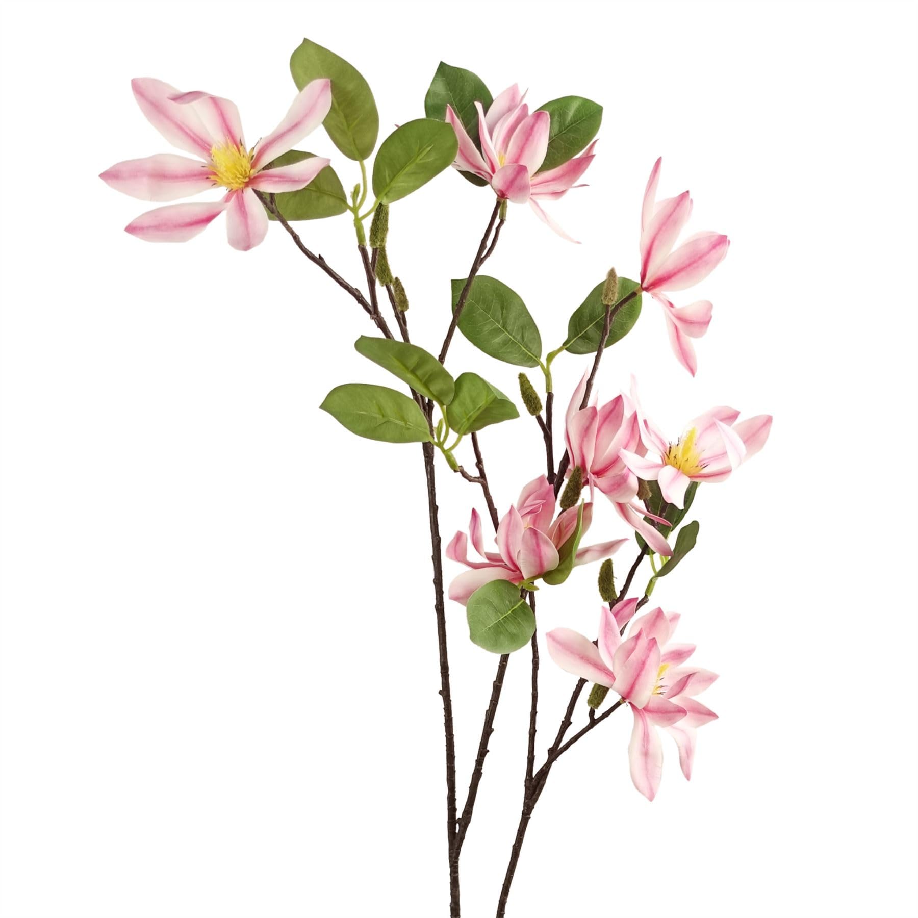 Leaf Design Artificial Single Flowers, 100cm Pink Magnolia