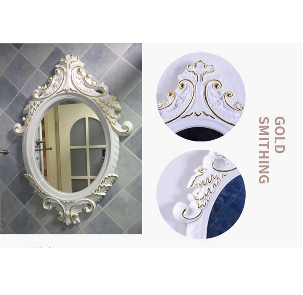 Miroir européen platine de dimensions 61 x 86 cm pour fixation murale