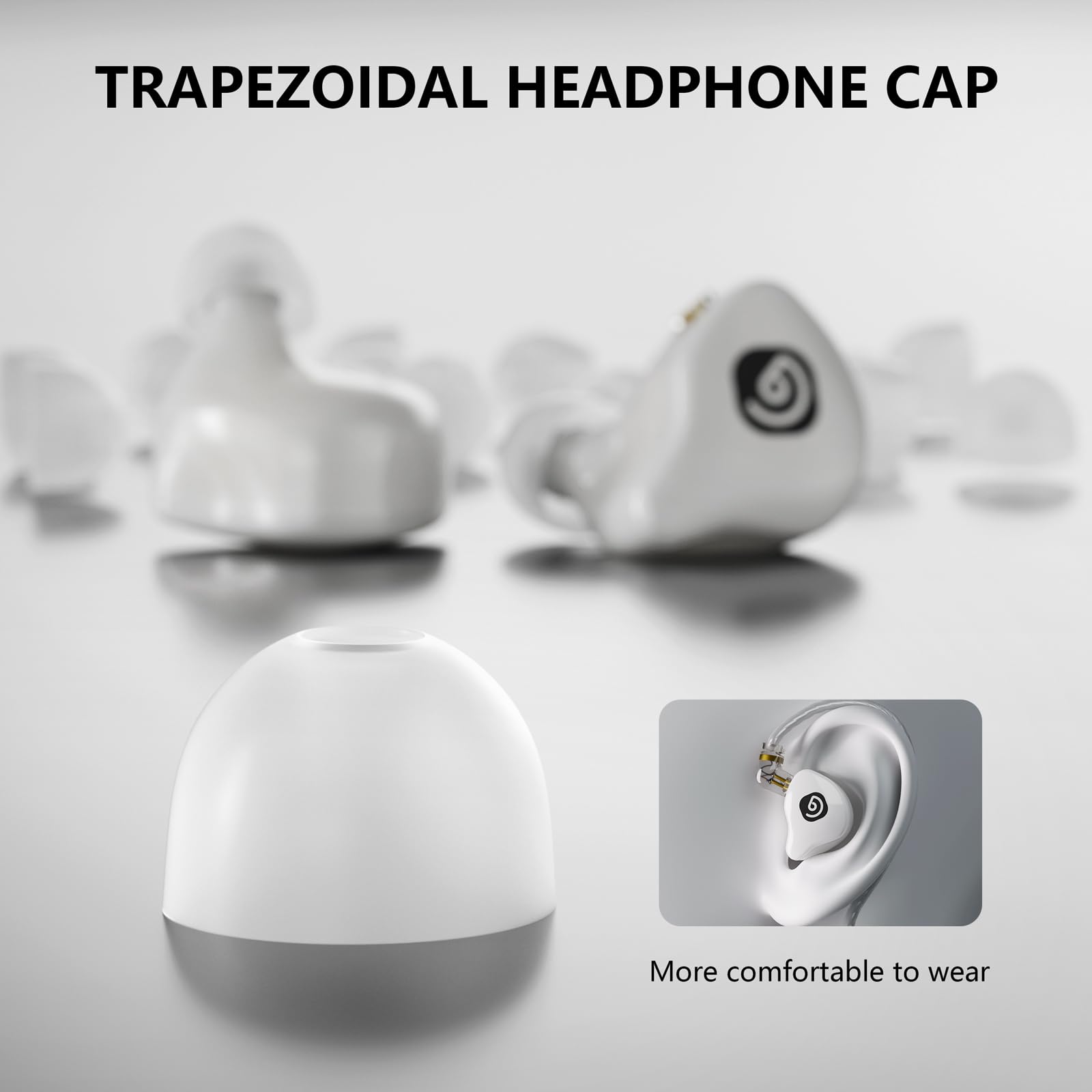 D Debra IE-210 Cuffie con Filo In Ear Monitor Professionali - Auricolari con Filo IEM per Musicisti, 2 Pin Rimovibile, Basso Distorsione, Hi-Fi per Palco Studio (Bianco)