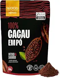 Cacau Em Pó Alcalino Natural 100% Cacau 226g - Wood Superfoods